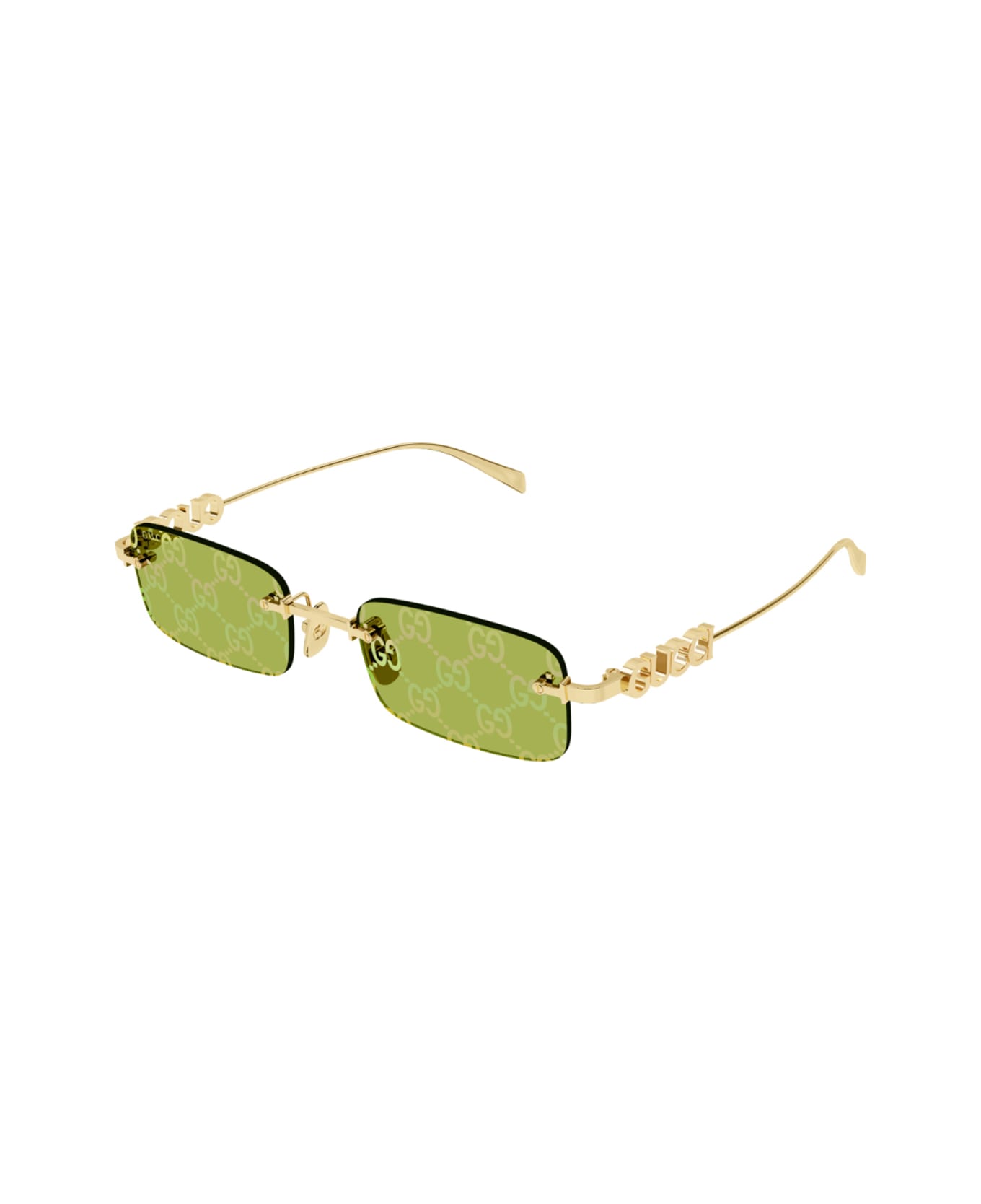 Gucci Eyewear Gucci Gg1808s Linea Name Of Brand 002 Gold Green Sunglasses - Oro