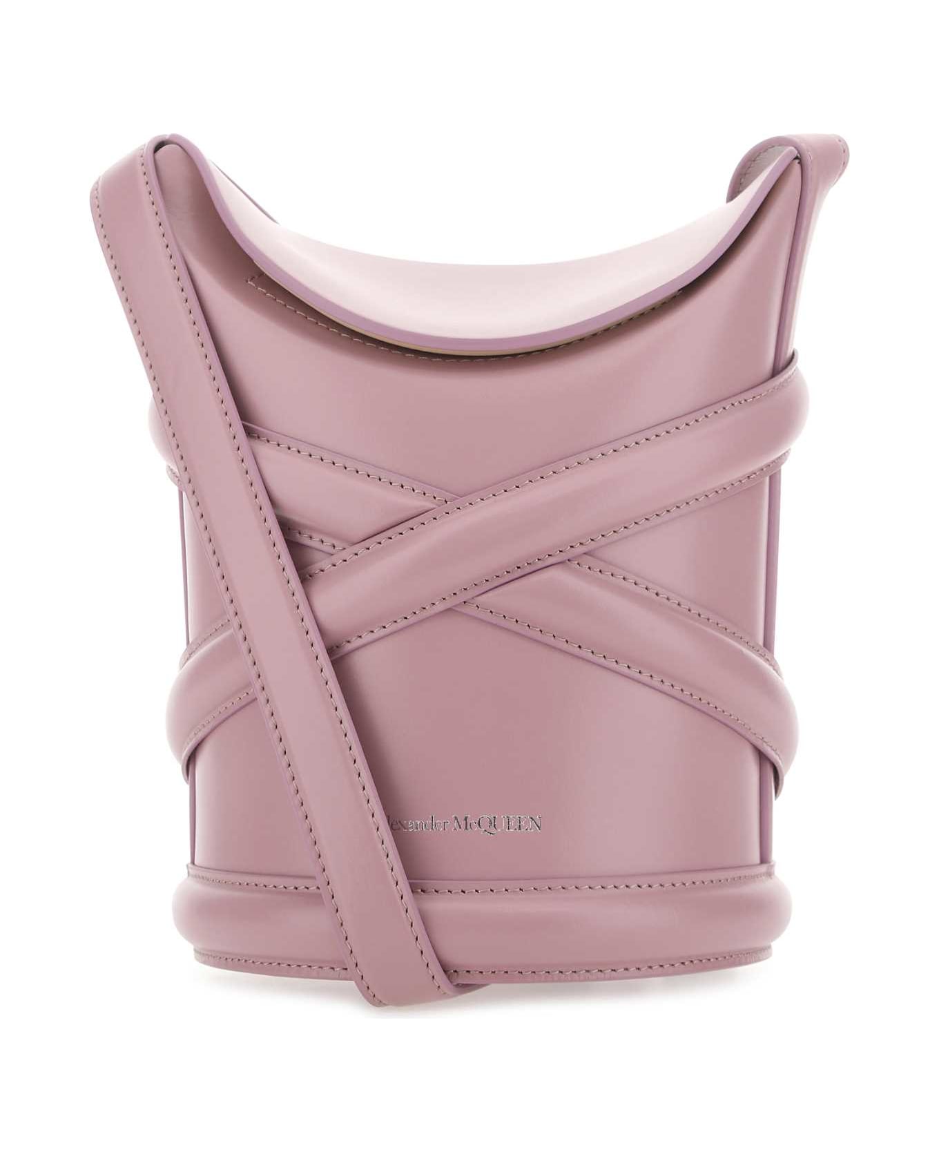 Alexander McQueen Dark Pink Leather The Curve Bucket Bag - 5618