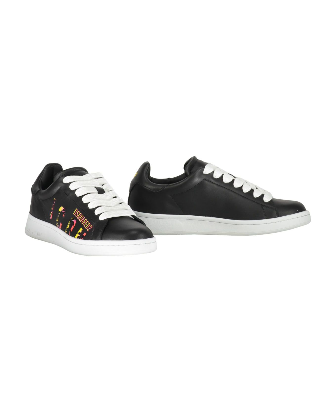 Dsquared2 Leather Low-top Sneakers - black