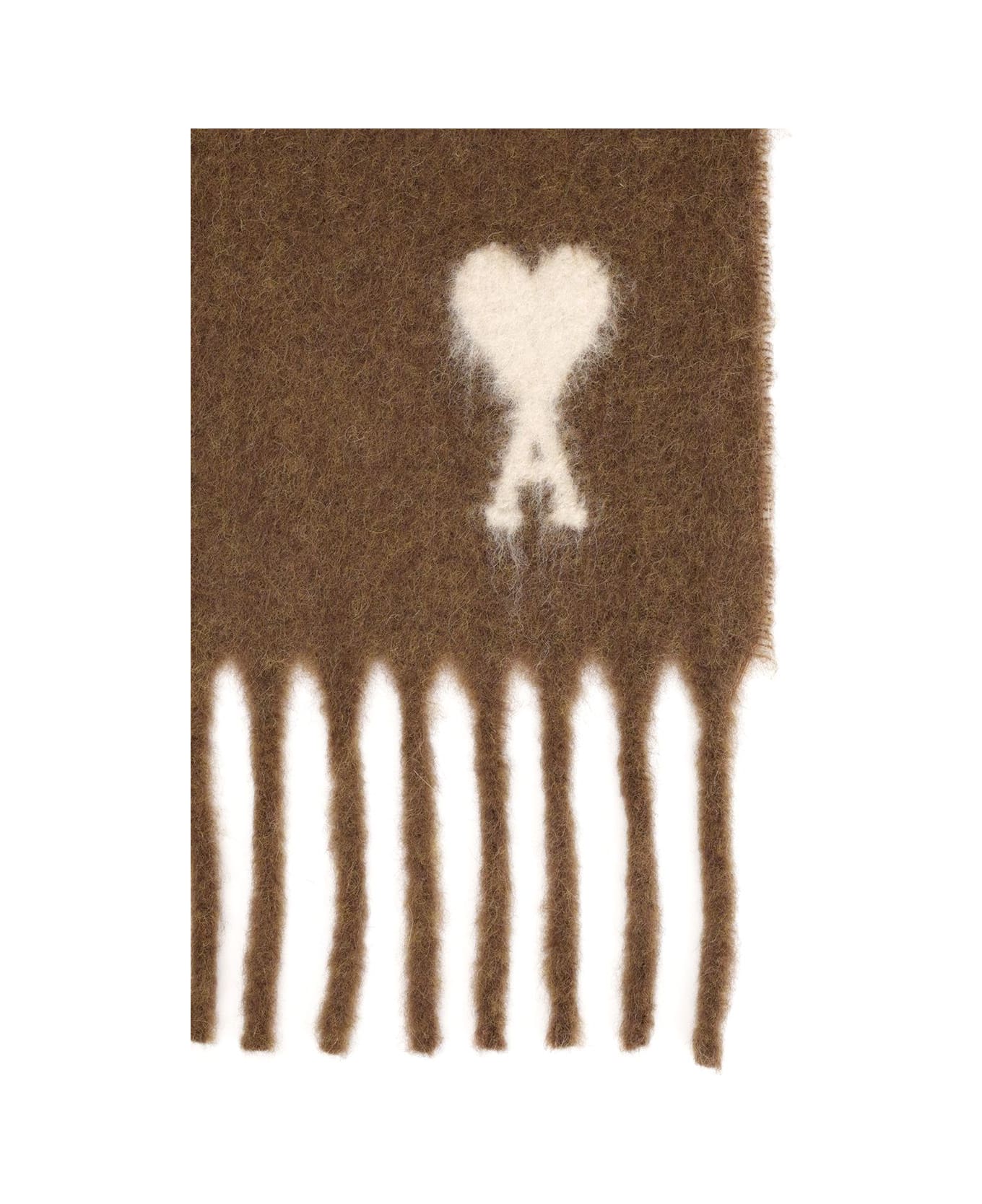 Ami Alexandre Mattiussi Alpaca Scarf - NOISETTE