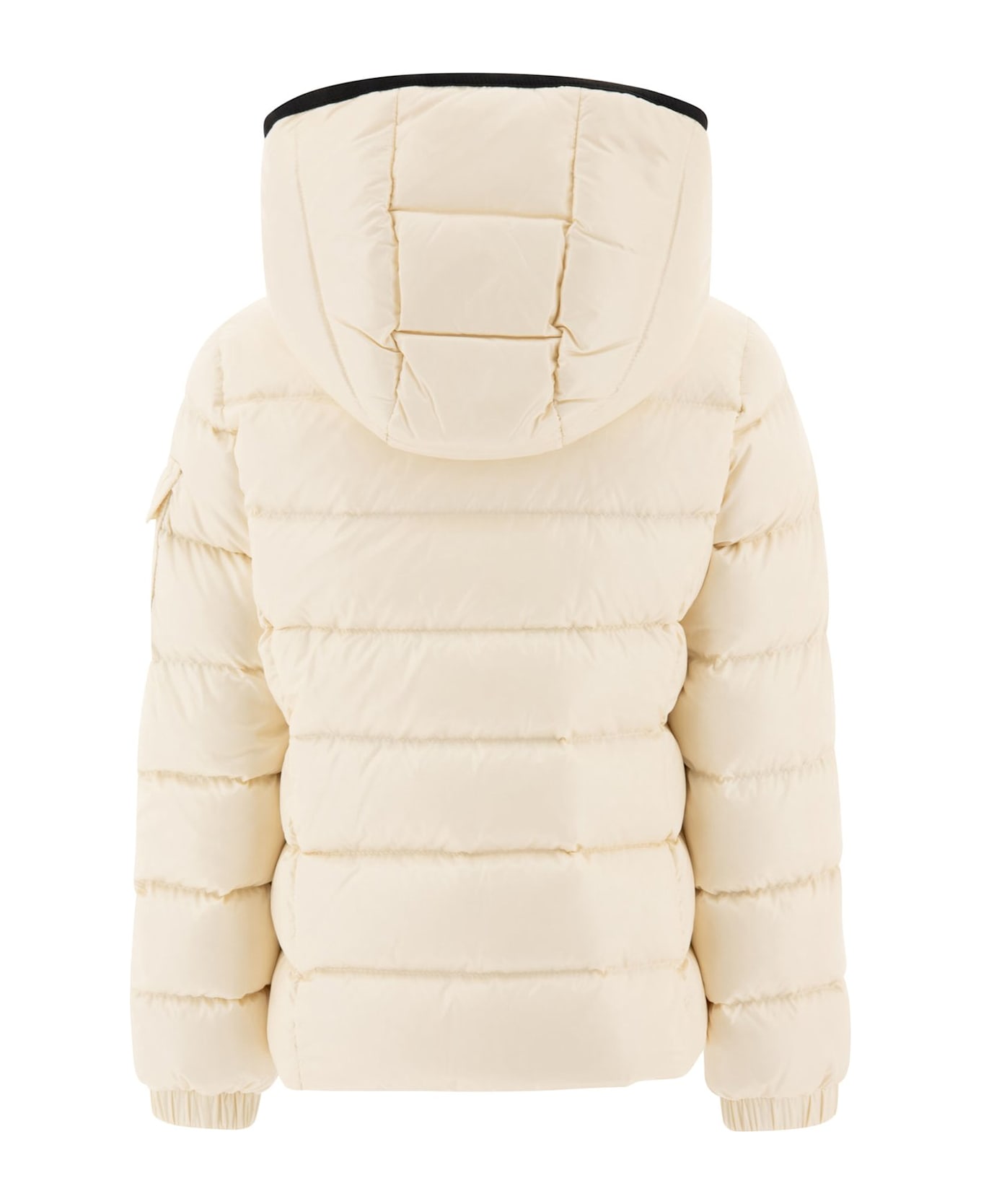 Moncler Logo Patch Hooded Down Jacket