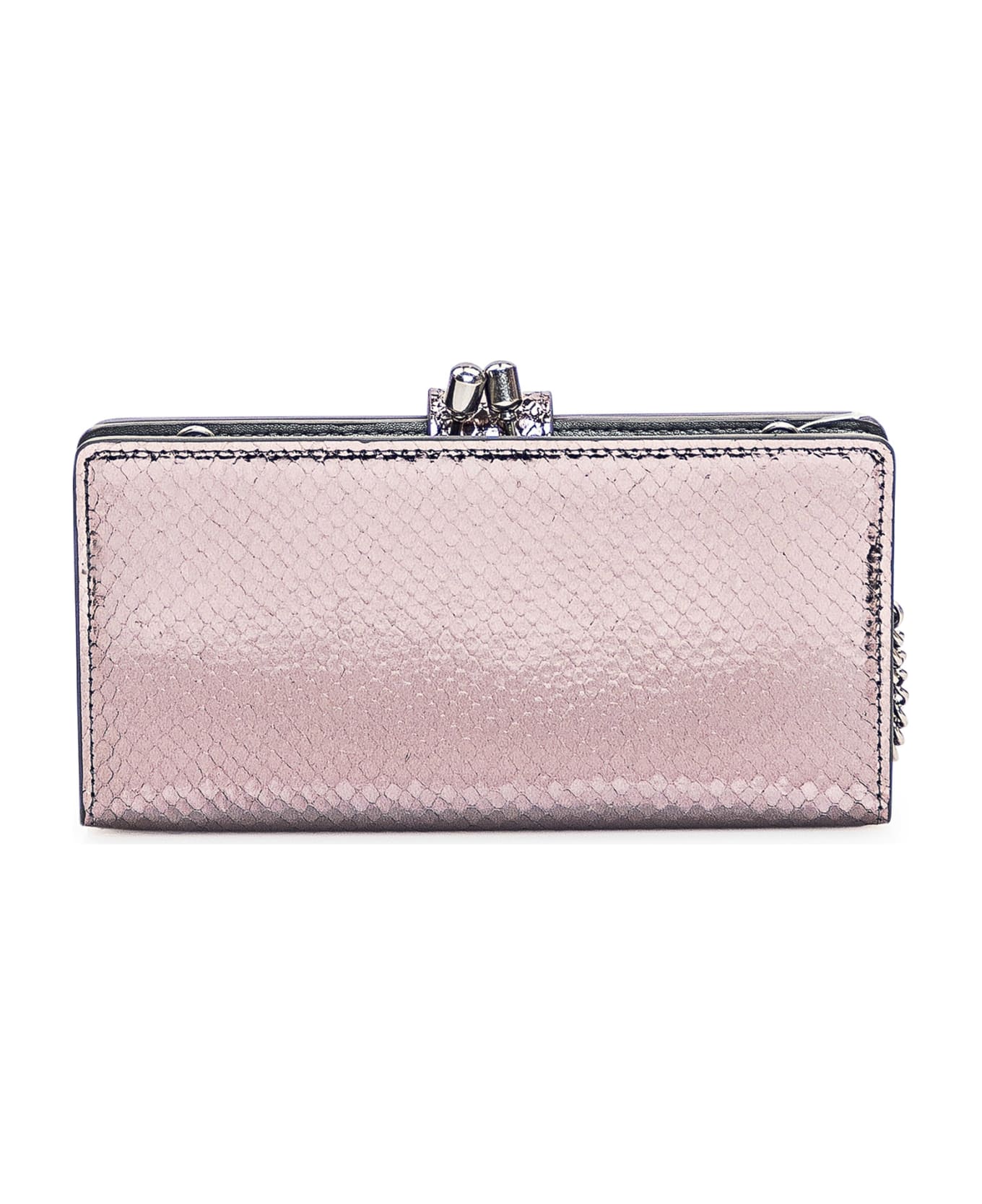 Pinko Wallet With Logo - ARGENTO SCURO-OLD SILVER