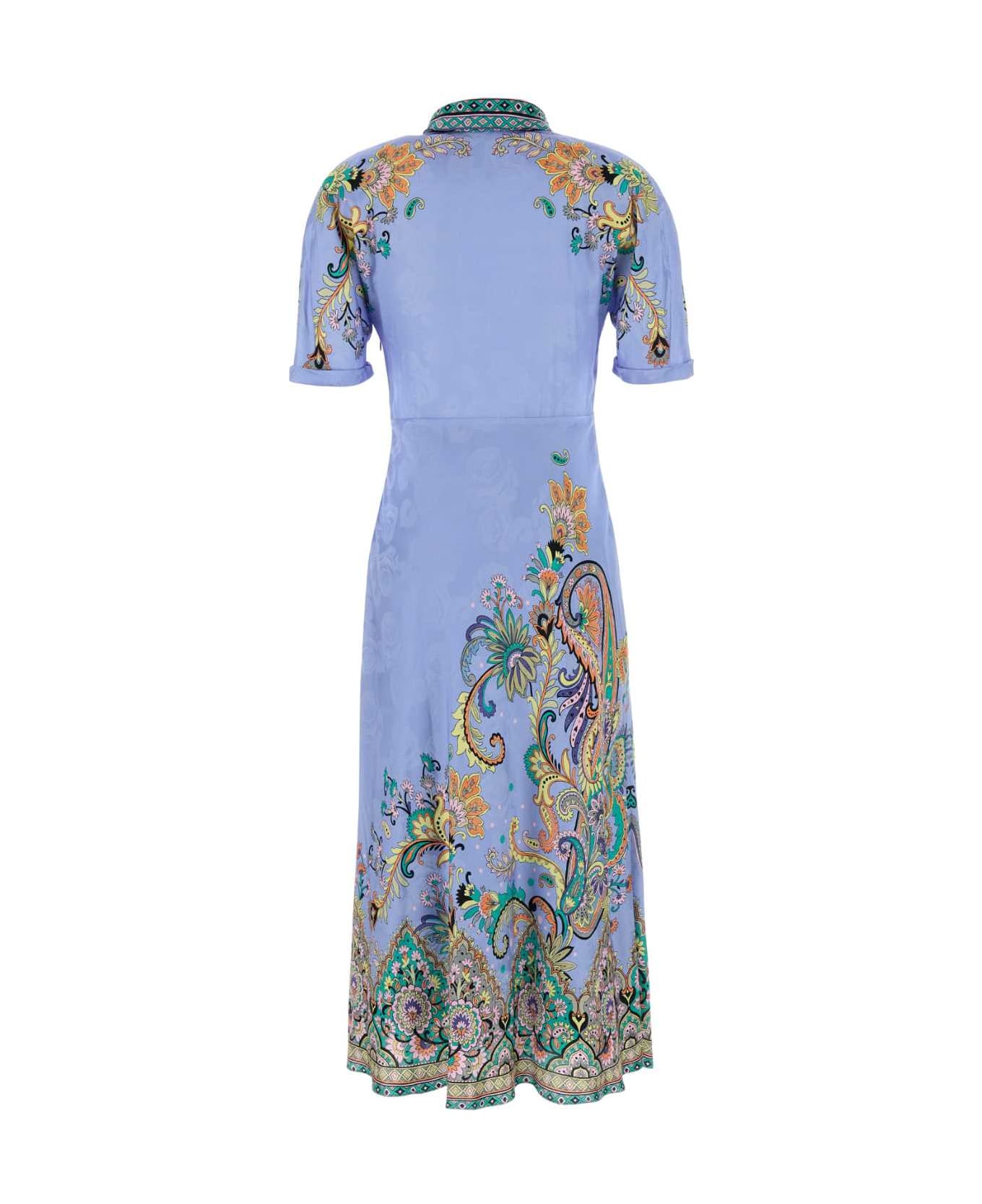 Etro Printed Satin Dress - X0885