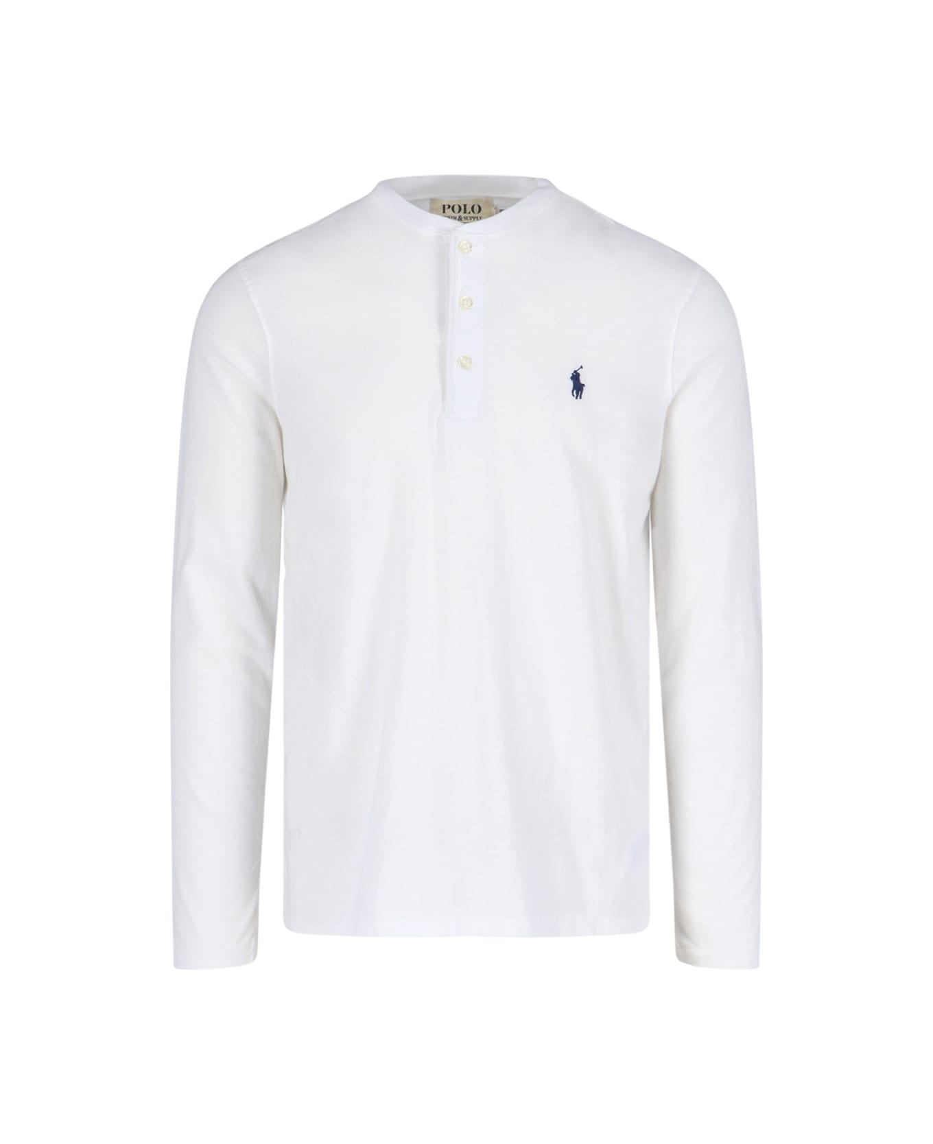 Ralph Lauren Logo Buttons T-shirt - white シャツ