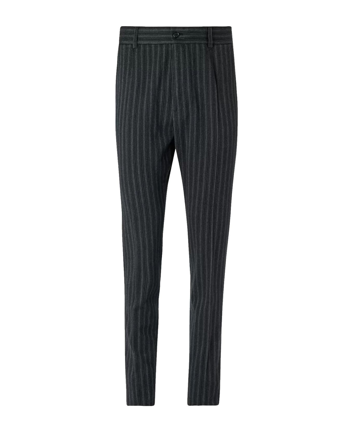 Dolce & Gabbana Tapered Pinstriped Trousers - Gray