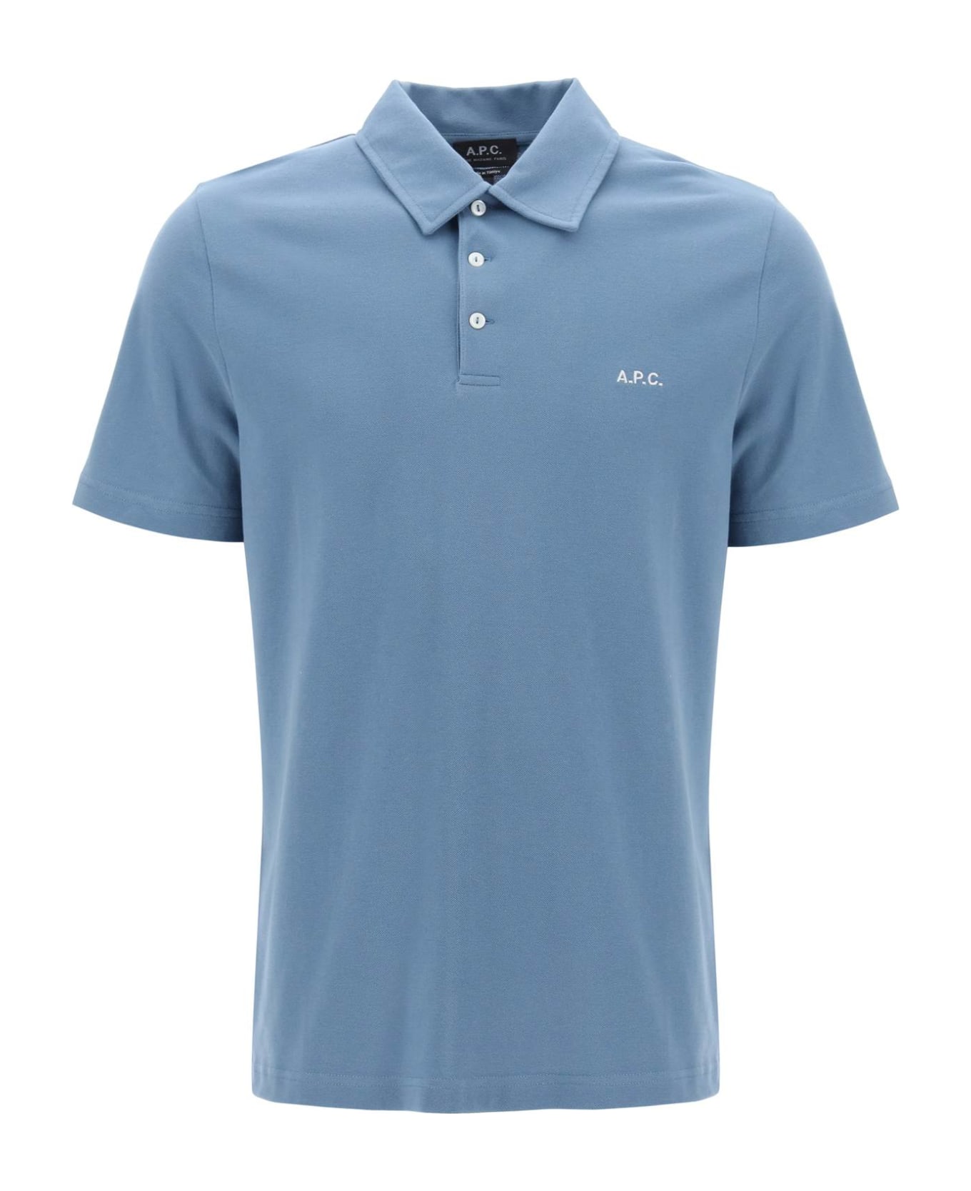 A.P.C. Austin Polo Shirt - BLUE GRIS (Light blue) ポロシャツ