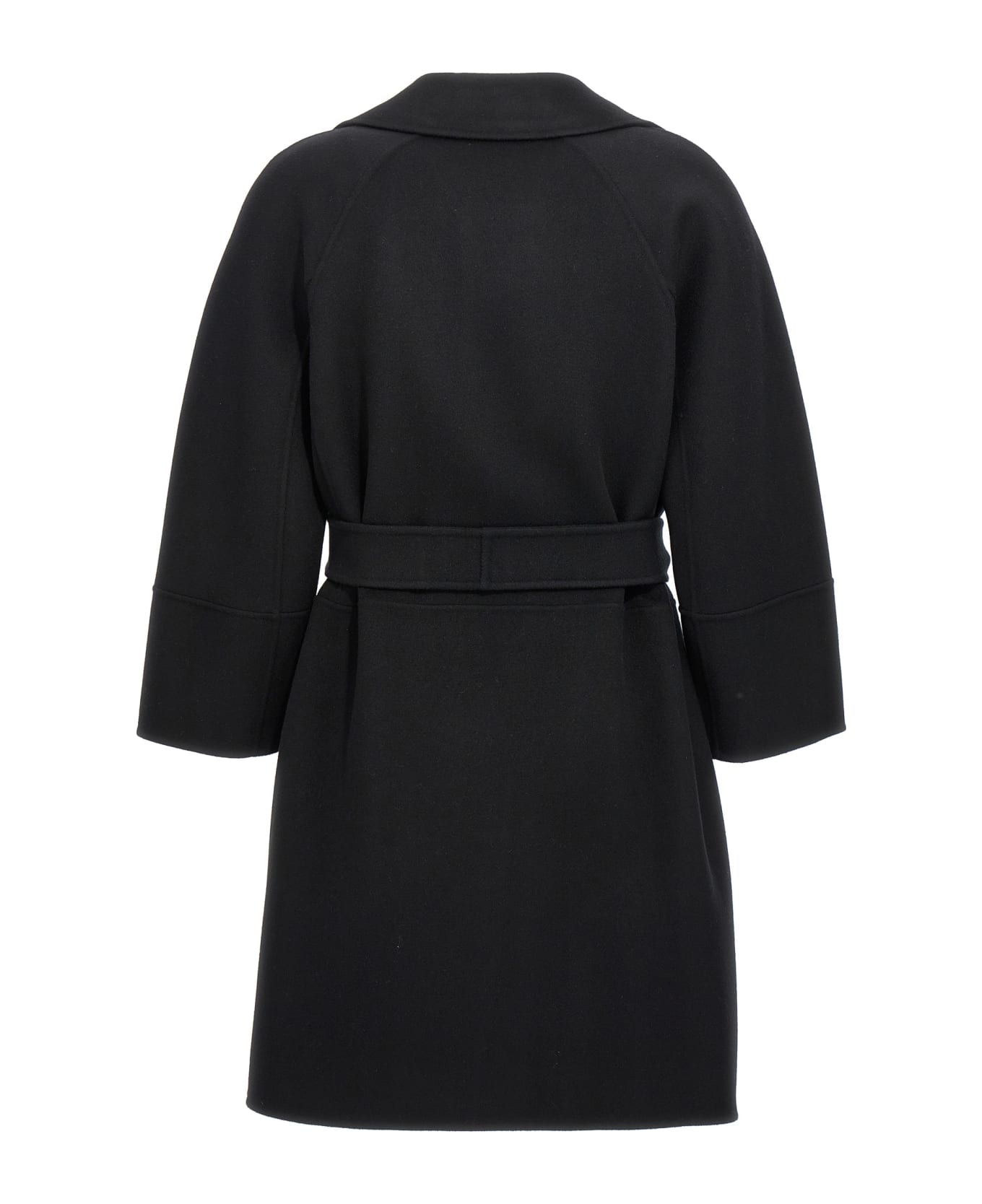 'S Max Mara 'arona' Coat - Black  