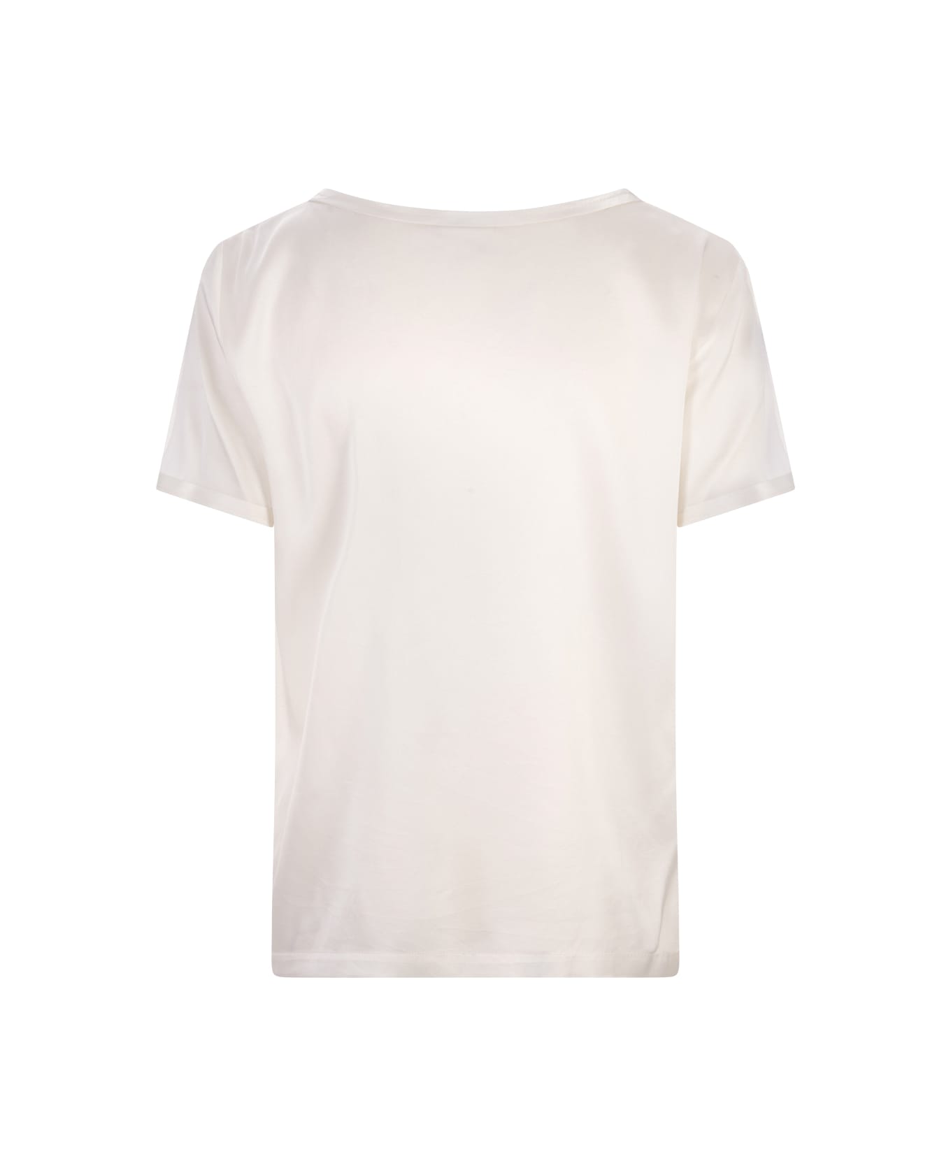Her Shirt White Silk T-shirt - White
