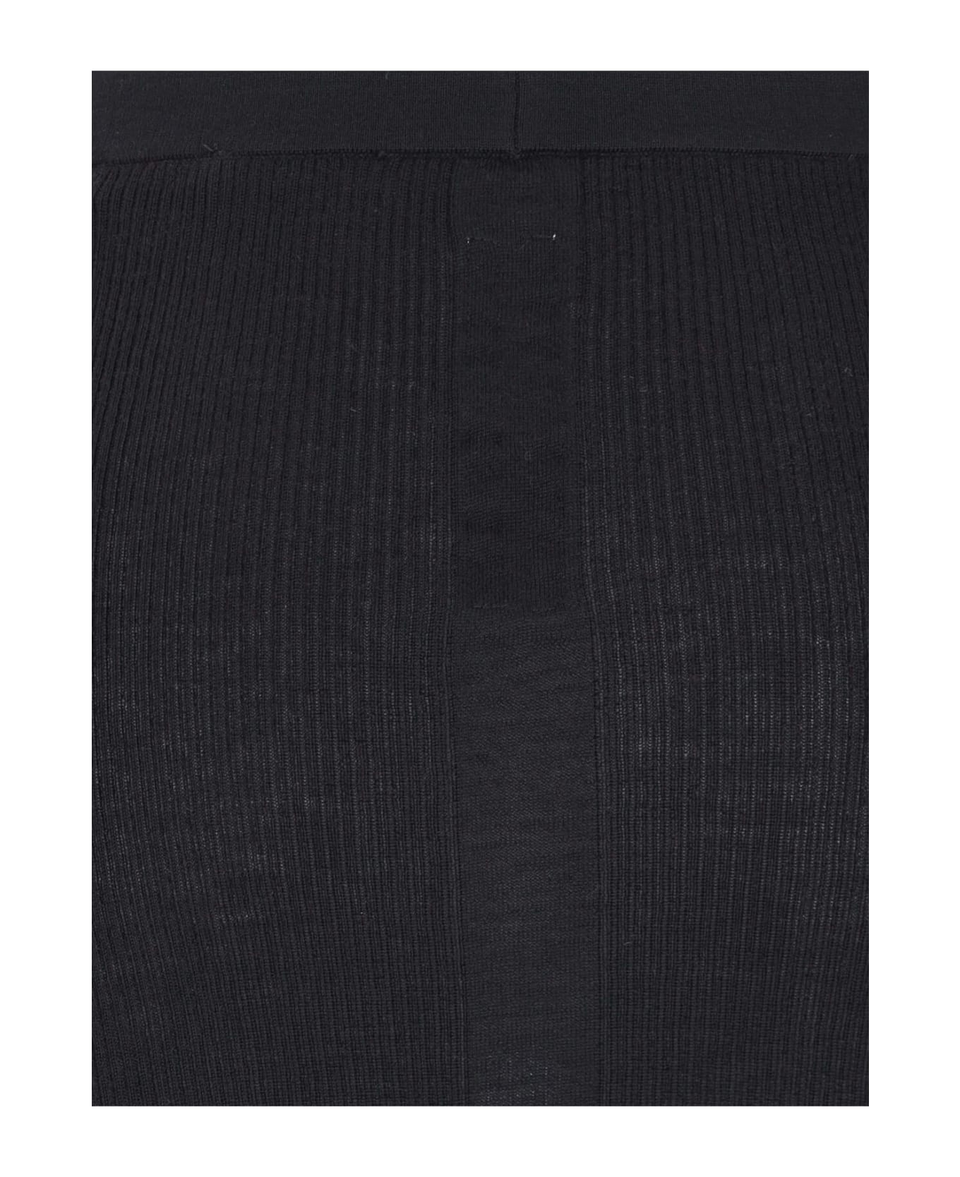 Rick Owens Maxi Wool Skirt - Black  