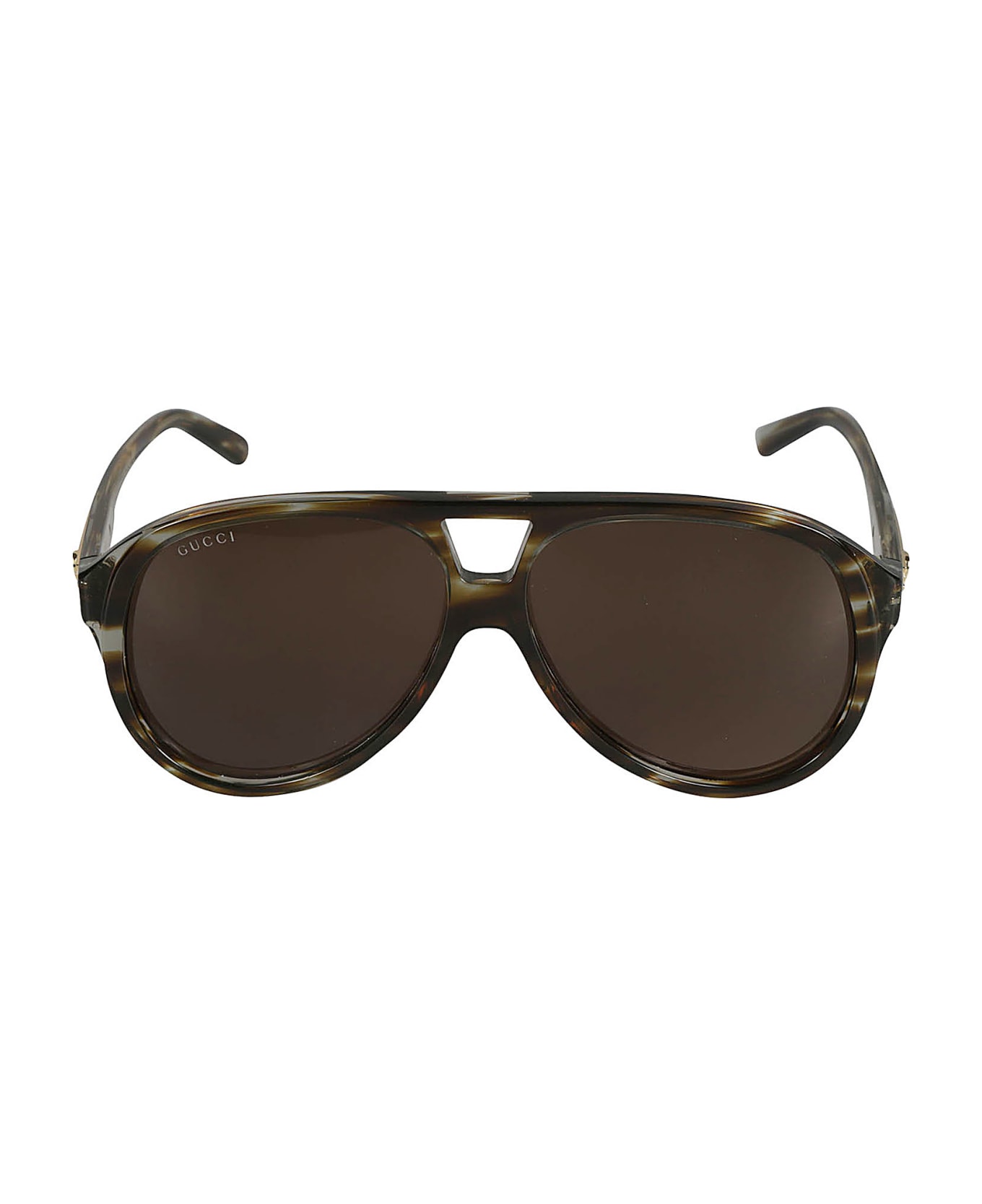 Gucci Eyewear Aviator Thick Sunglasses - Brown