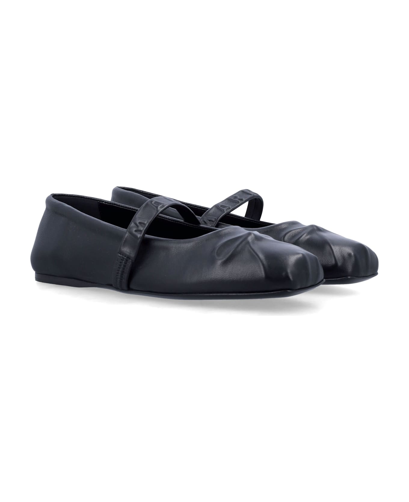Marni Mary Jane Ballet Flats - BLACK