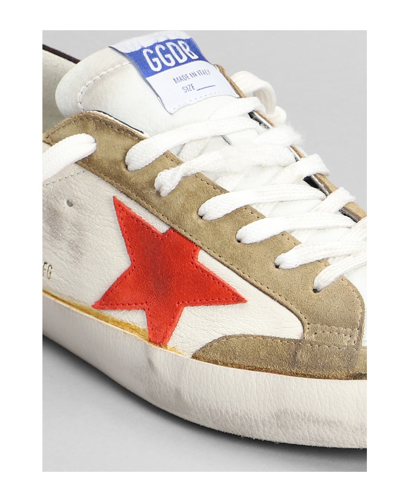 Golden Goose Superstar Sneakers In White Suede And Leather - 10531
