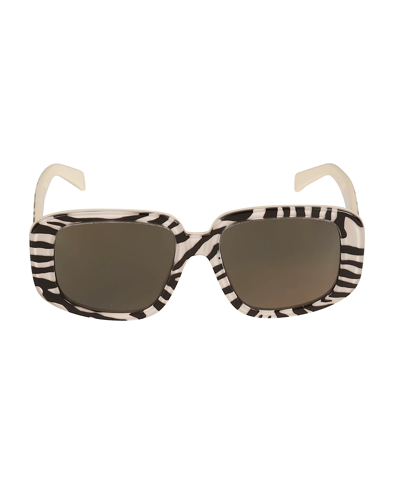 Celine Zebra Print Square Sunglasses - 99E - Black