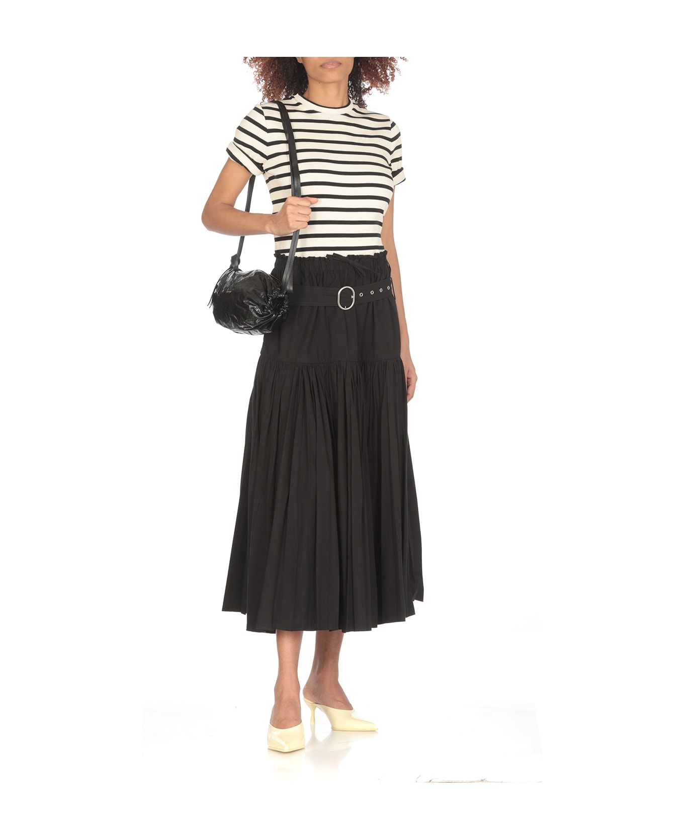 Jil Sander Long Pleated Skirt - Black スカート