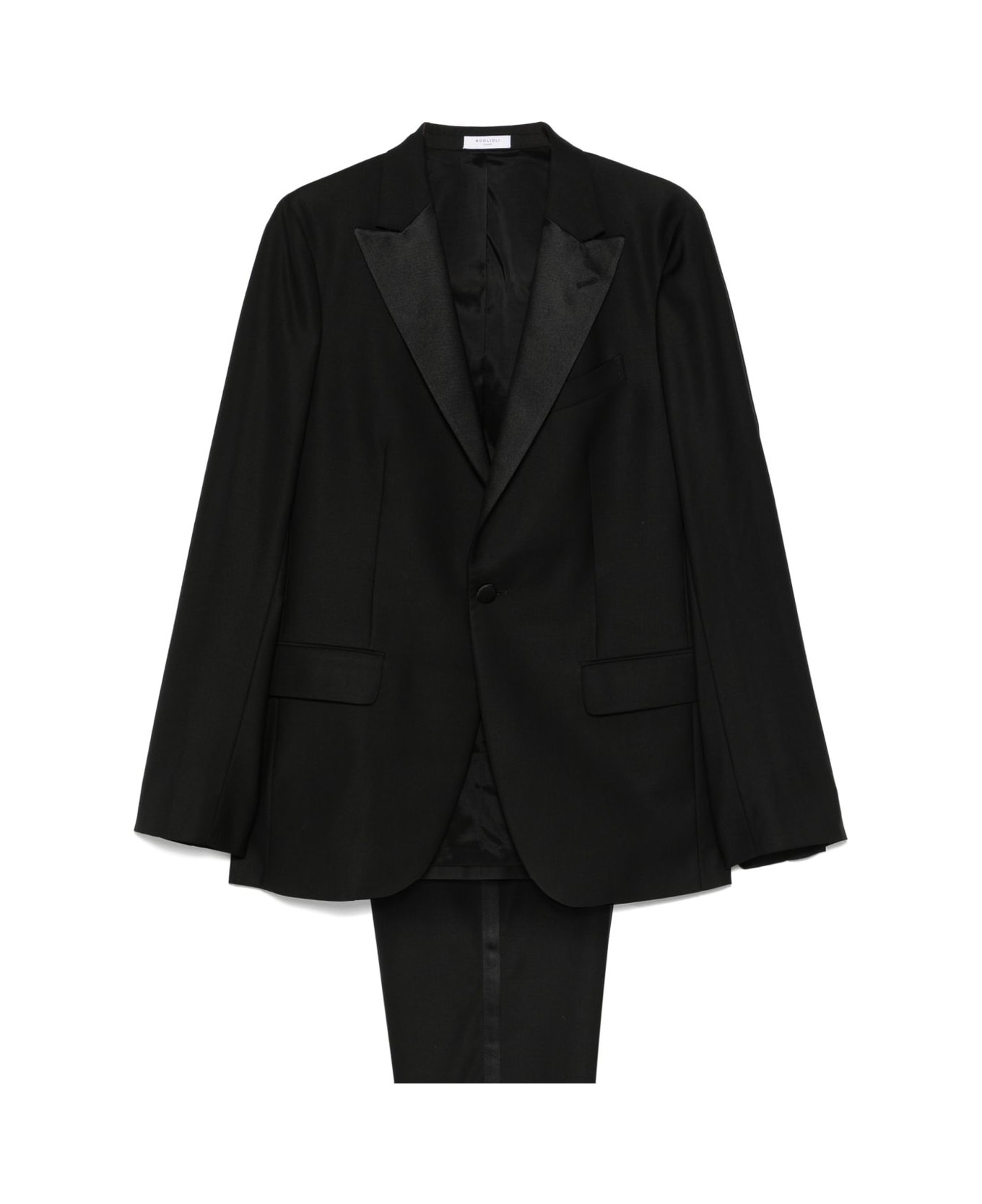 Boglioli Wool Single-breasted Suit - Black