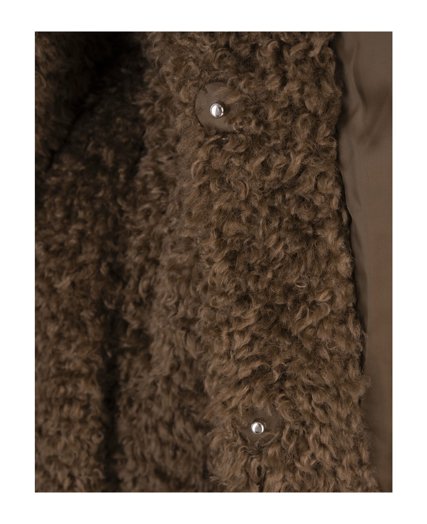 Parosh Perform Midi Coat In Brown Faux Fur - Tortora コート