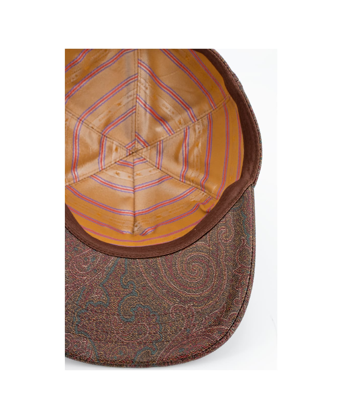 Etro Paisley Hat In Brown Cotton - RED