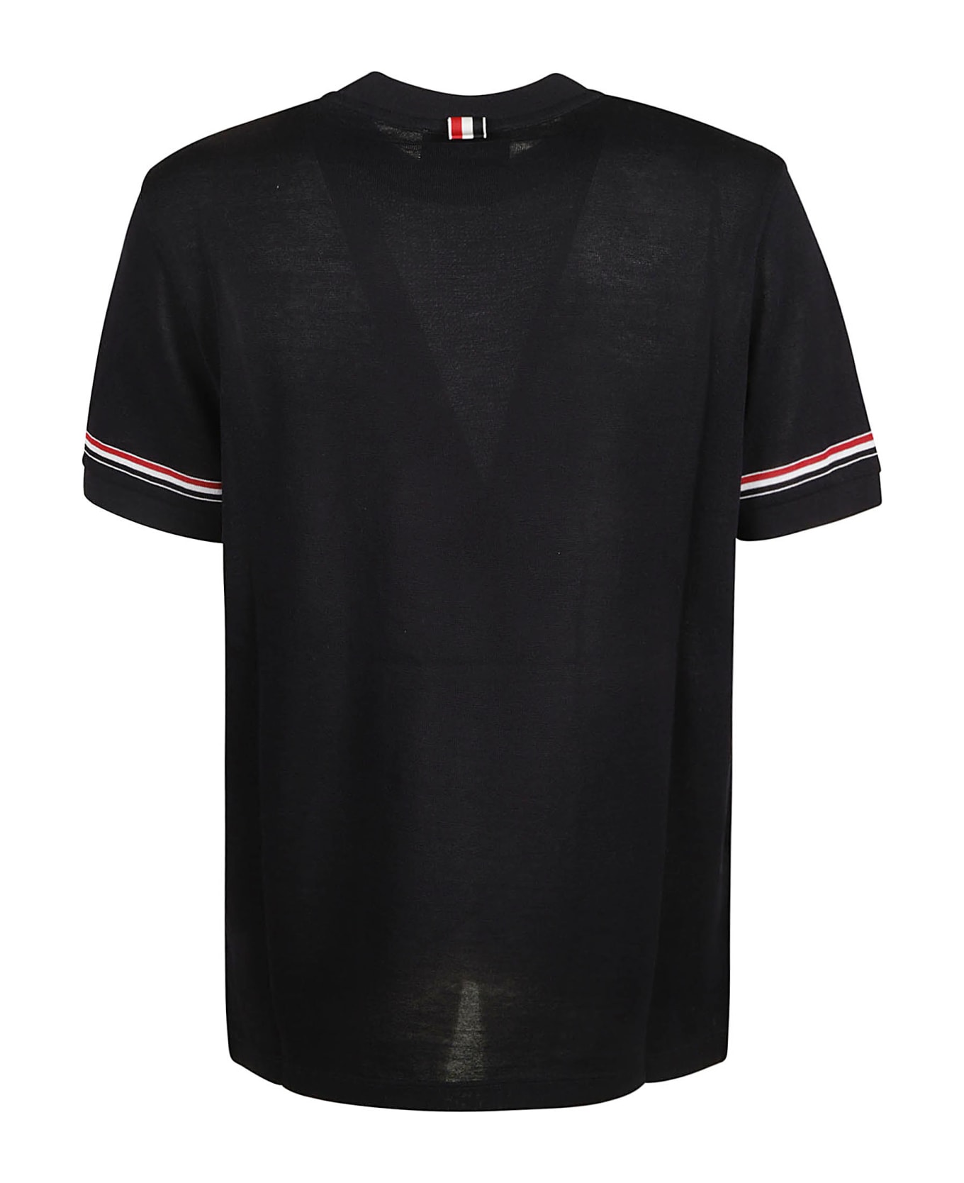 Thom Browne Short-sleeved Cuff T-shirt - Navy シャツ