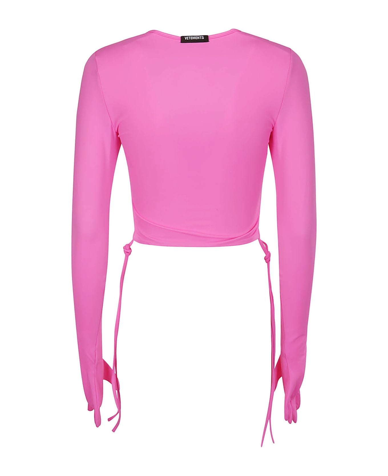 VETEMENTS Cropped Styling Top - HOT PINK