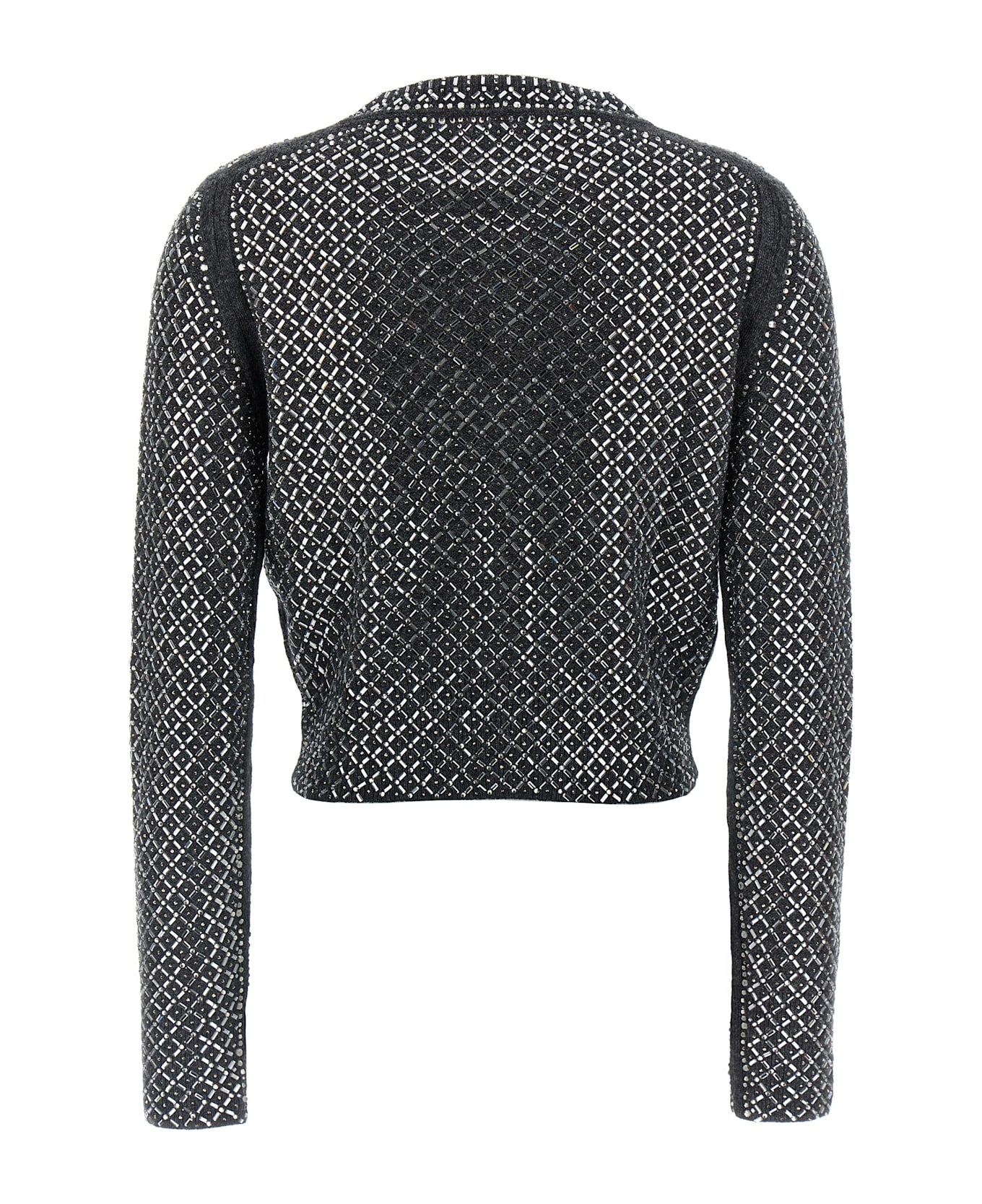 ERMANNO SCHERVINO - 新品ERMANNO SCERVINOカシミアセーター グレー38 Ermanno Scervino Pure Cashmere Cardigan with Lace Front in