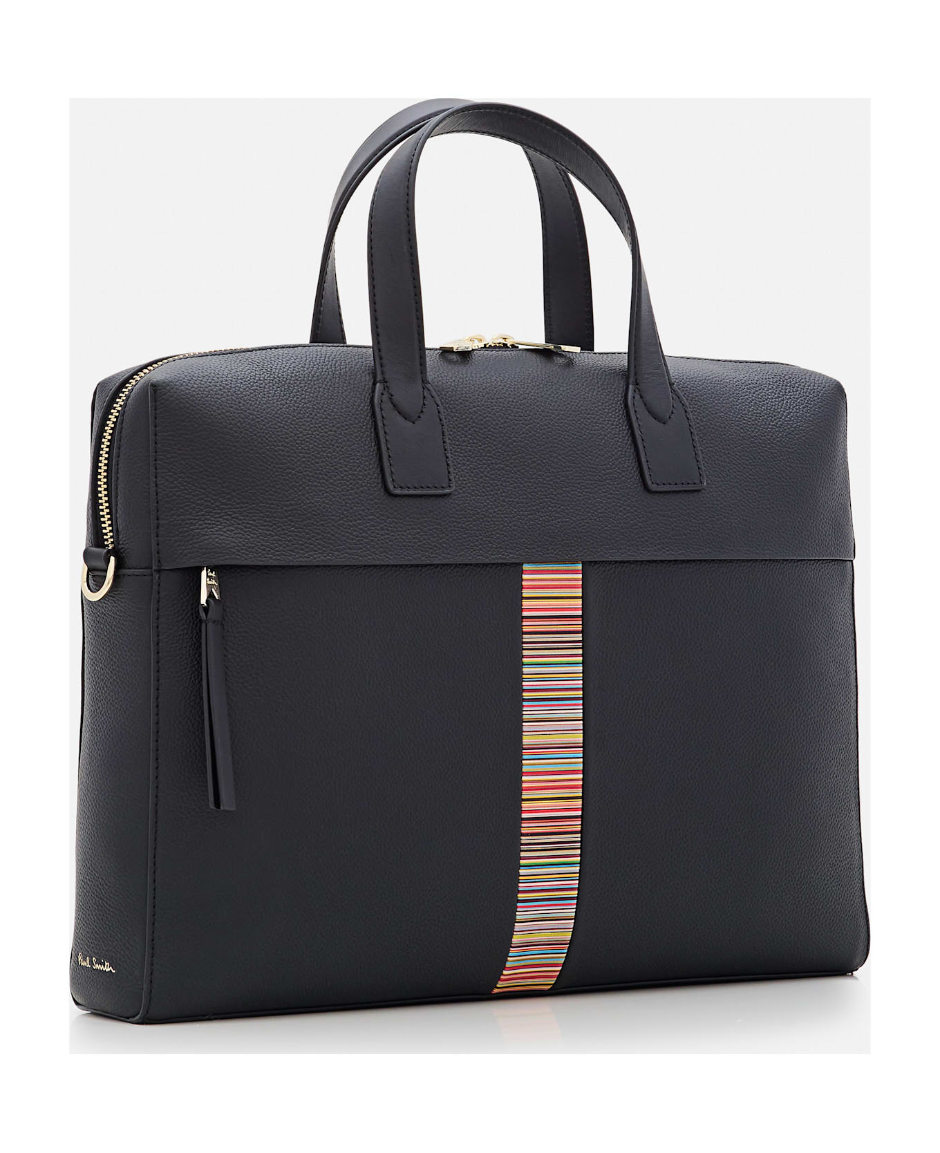 Paul Smith Black Leather 
signature Stripe
 Trim Folio - BLACK