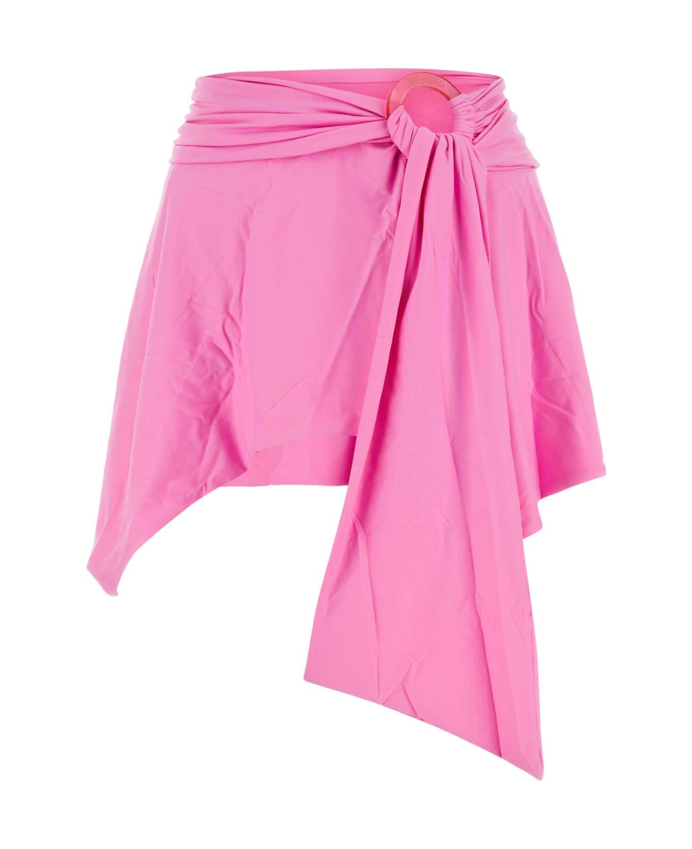 The Attico Pink Stretch Nylon Mini Skirt - 266