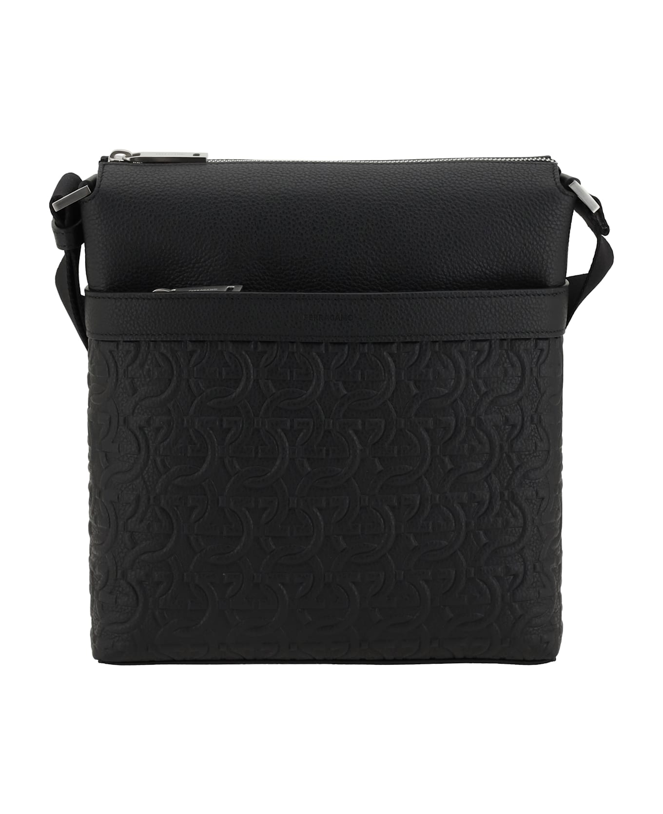 Ferragamo Messenger Shoulder Bag - Black