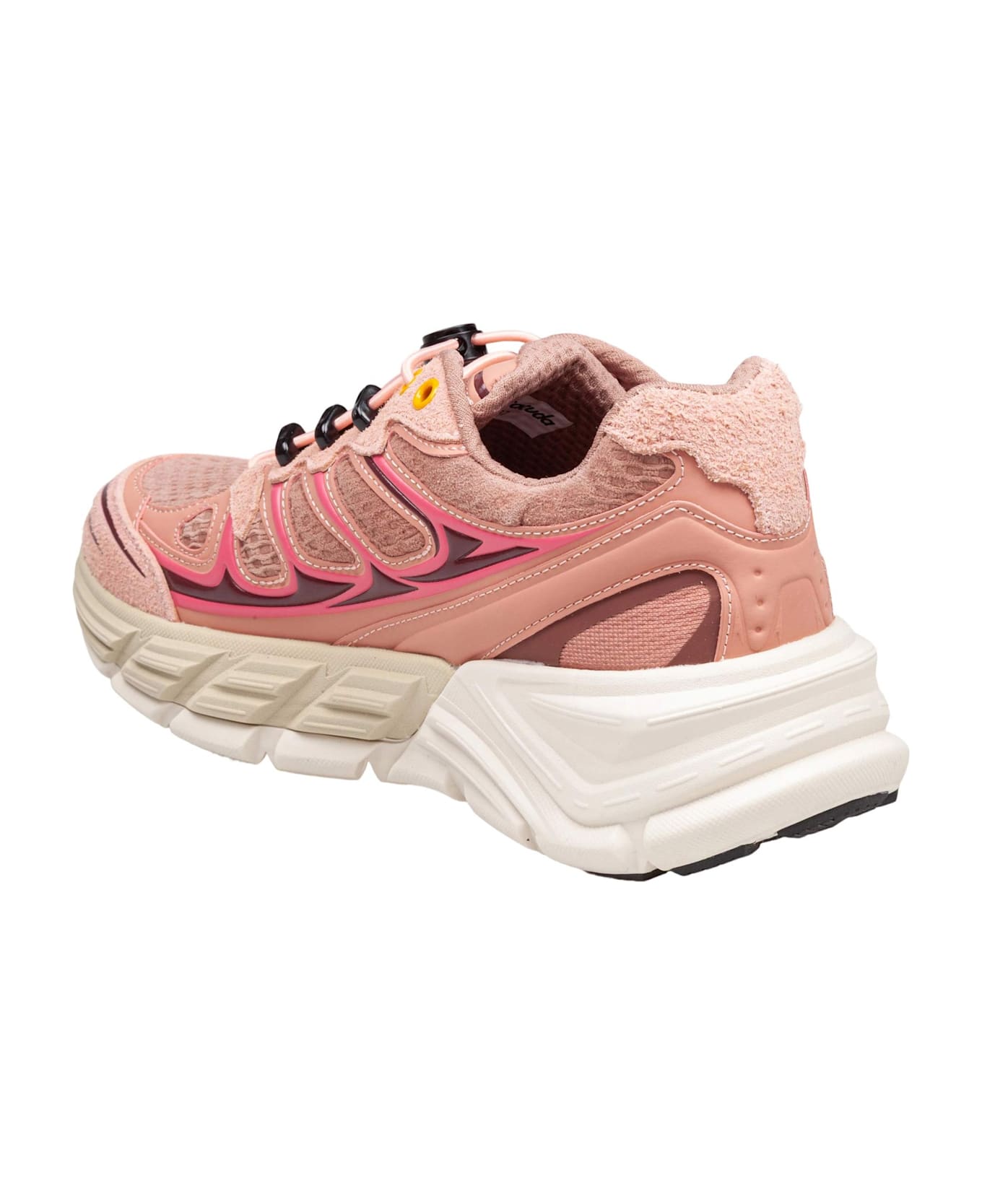 Barracuda Round-one Fabric And Suede Sneakers, Pink