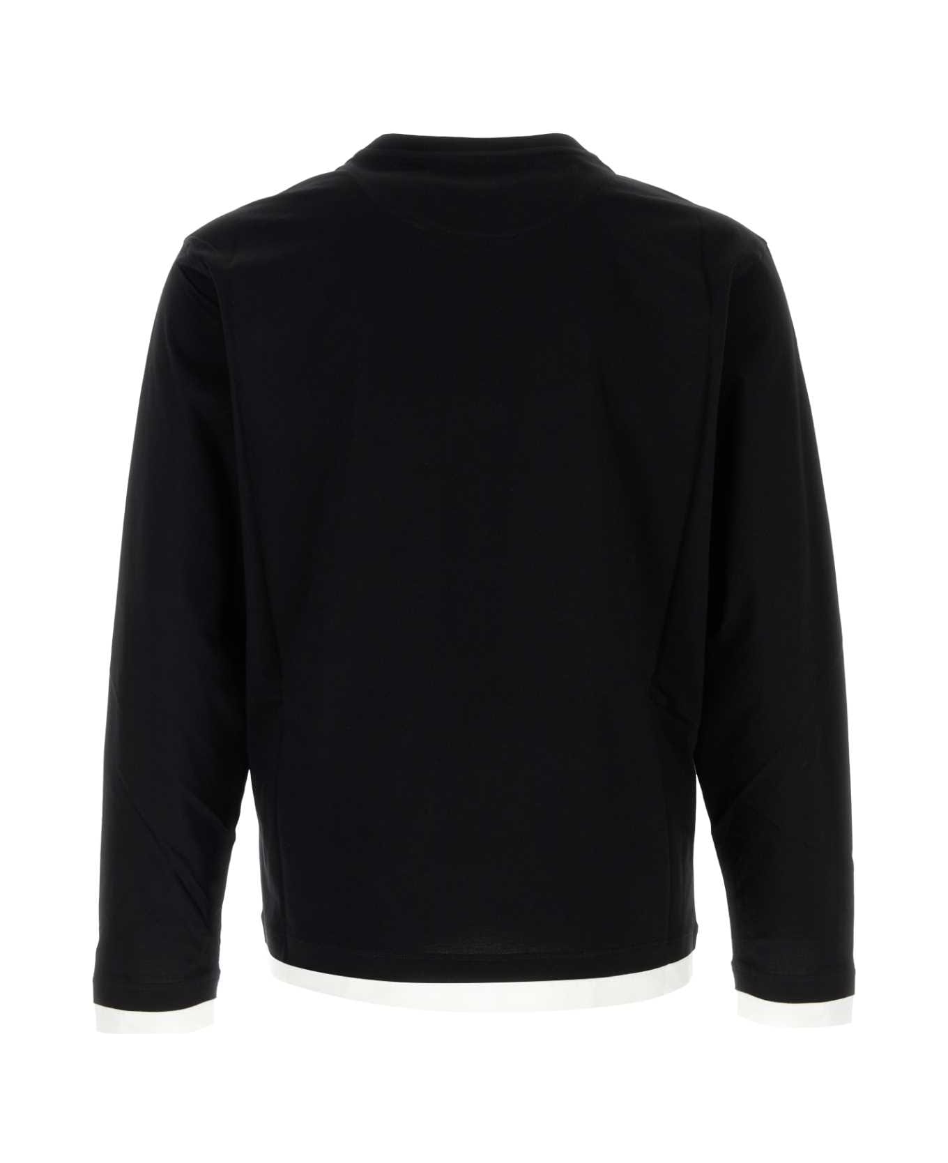 Prada Black Cotton T-shirt - NERO+BIANCO
