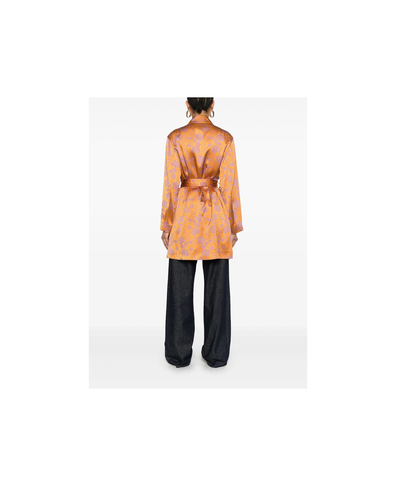 Dries Van Noten Coat - ORANGE/PURPLE
