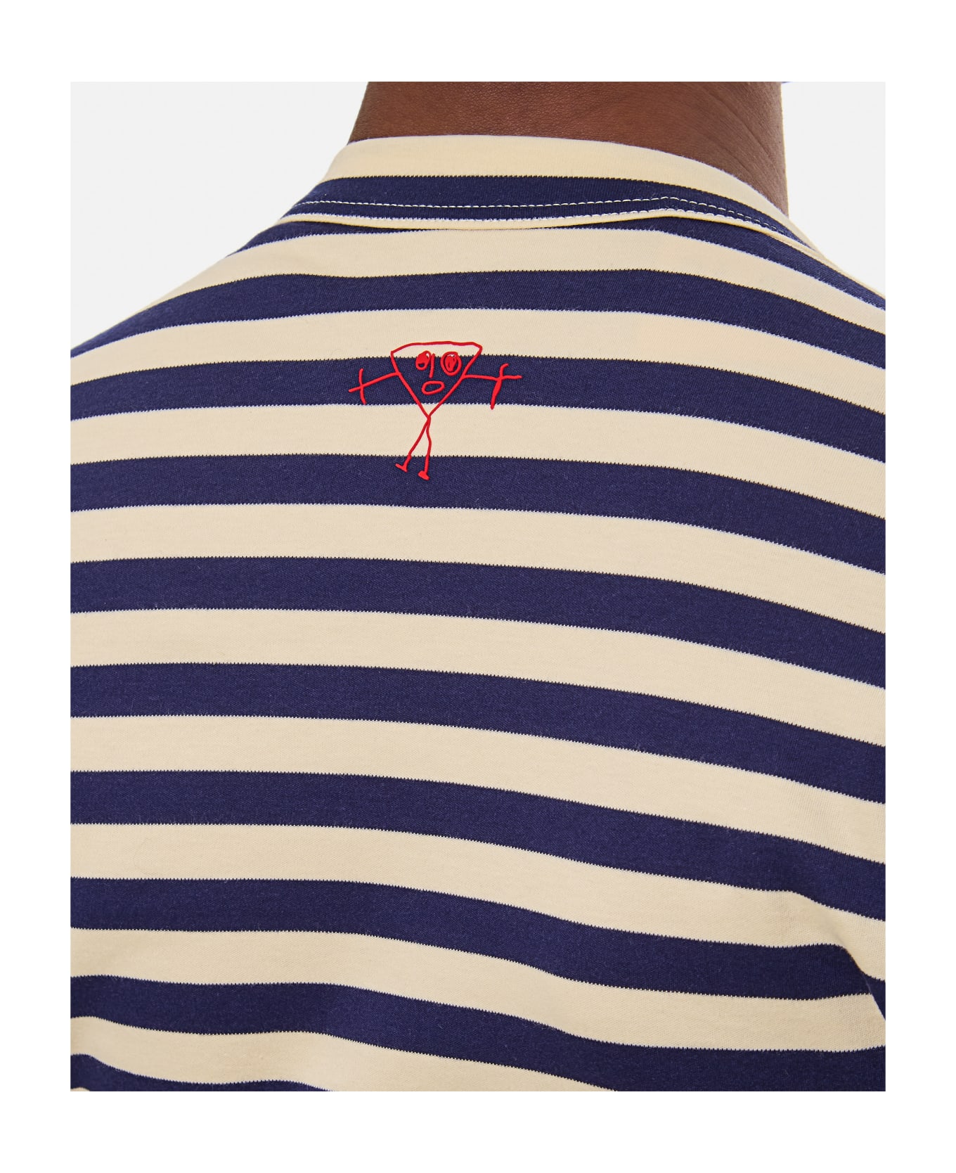 Plan C Striped Long Sleeve T-shirt - Bianco Blu