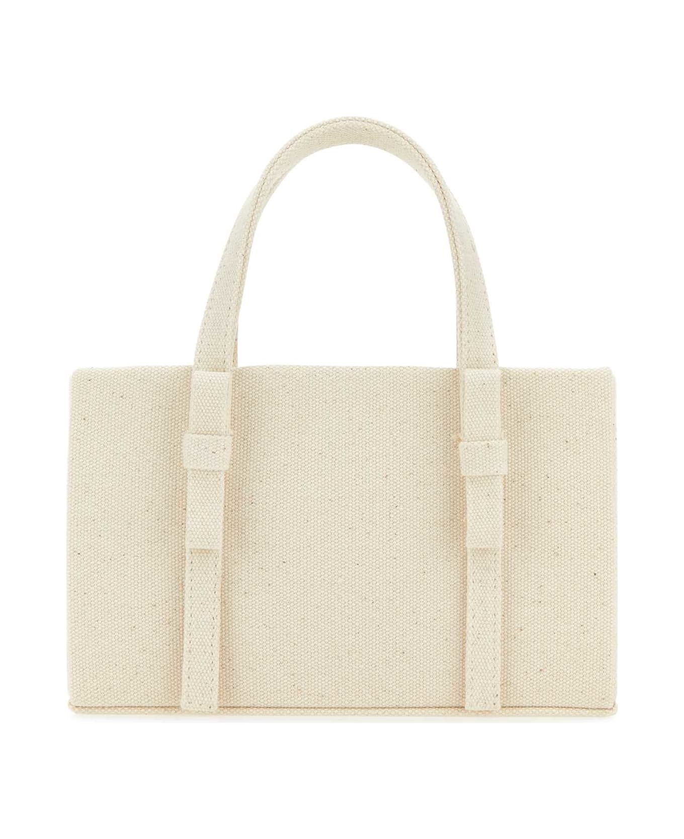Kara Ivory Canvas Handbag - CANVAS