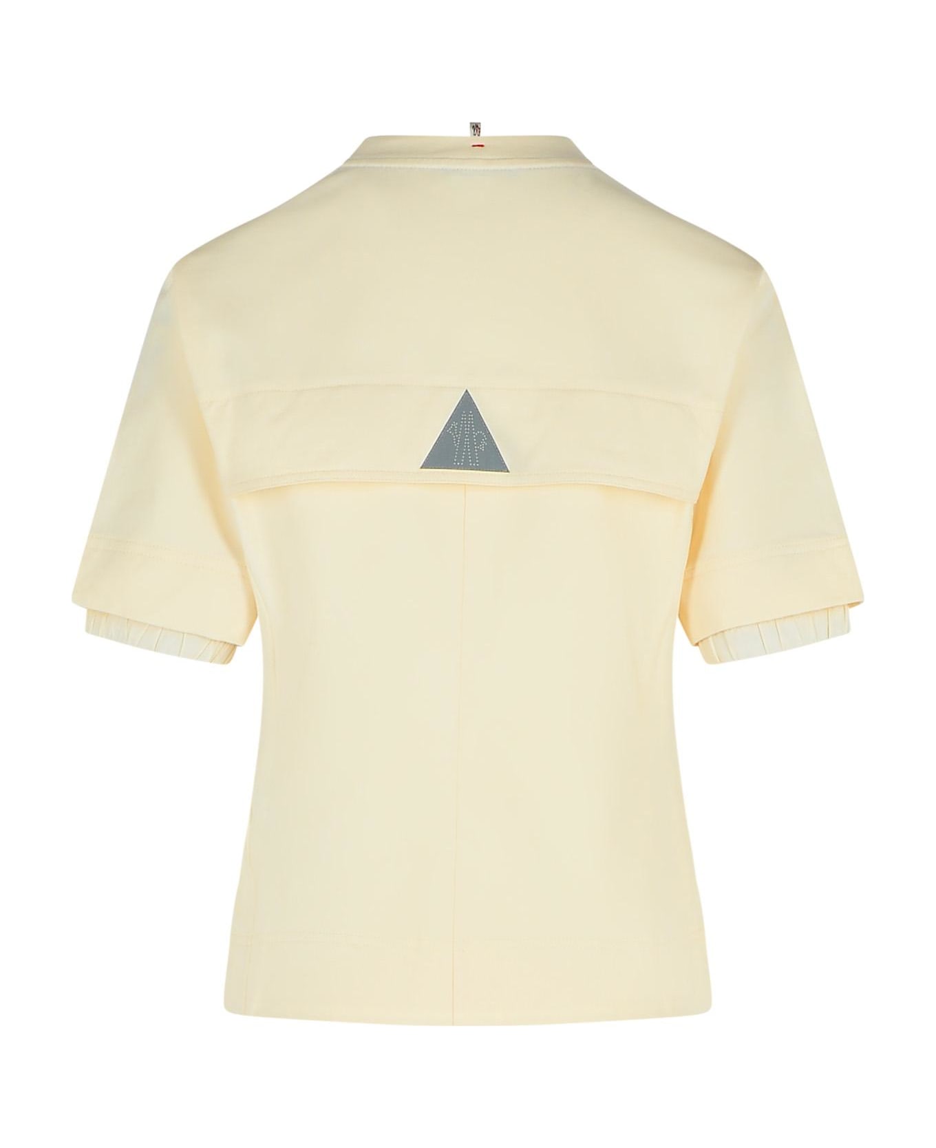 Moncler Grenoble Ivory Cotton T-shirt - 04A