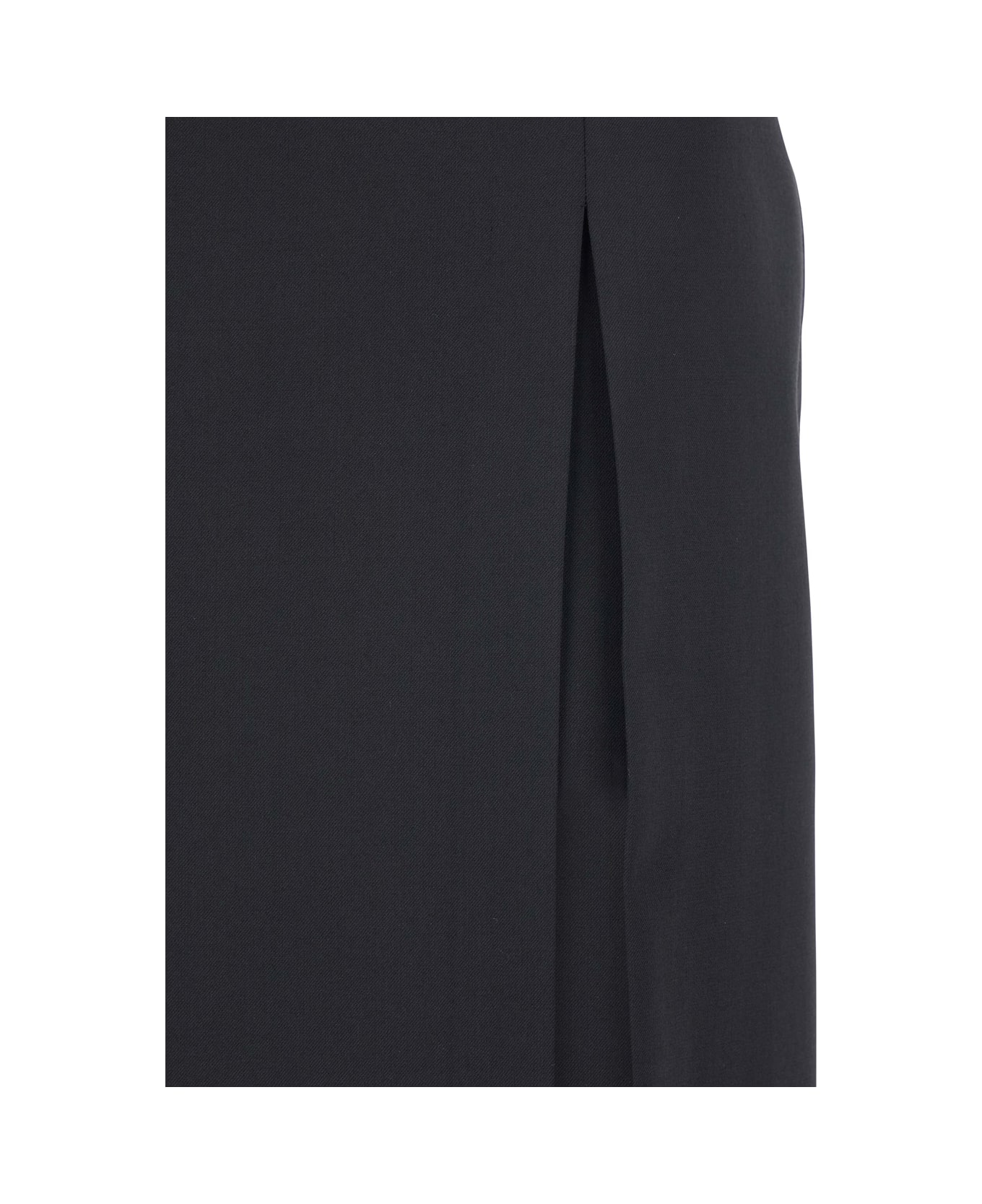 Mauro Grifoni Black Skirt With Front Single Slit In Fabric Woman - Black