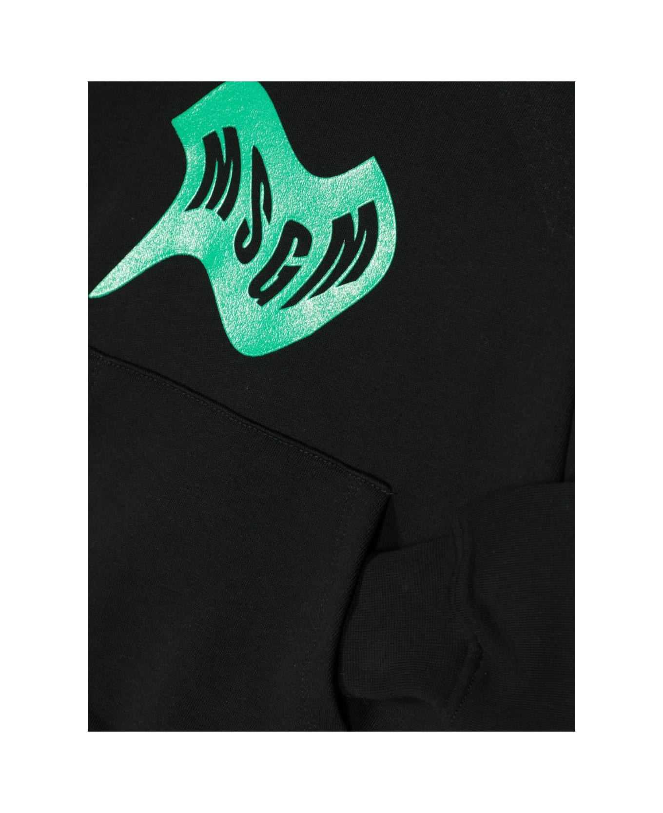 MSGM Sweatshirt With Logo - Black ニットウェア＆スウェットシャツ