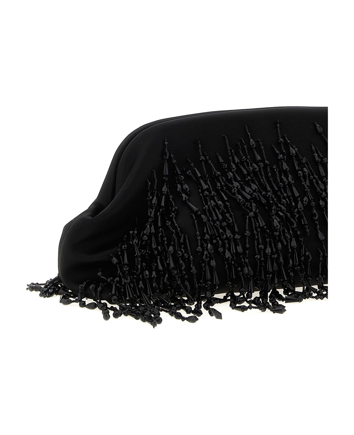 Alberta Ferretti Satin Clutch - Black  