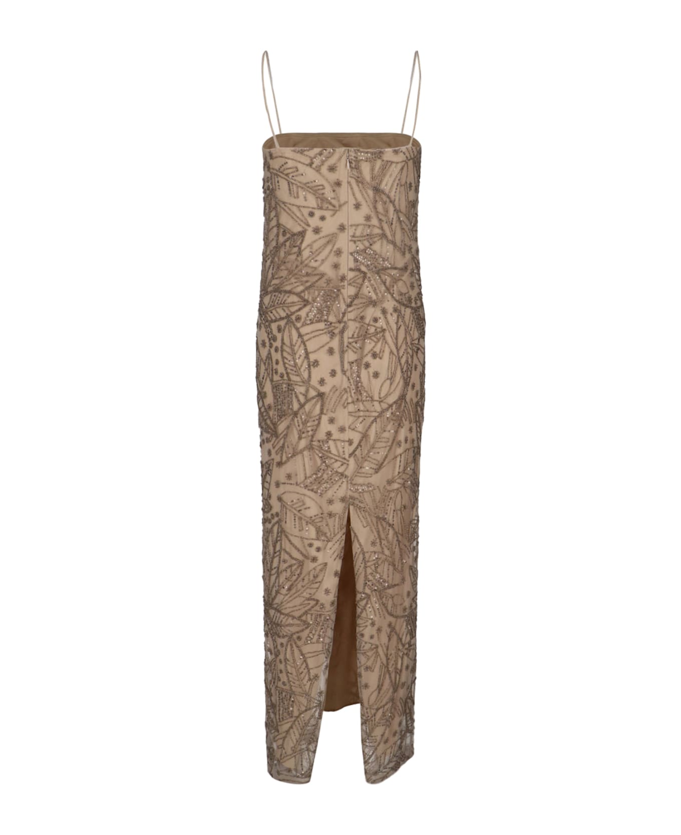 Ralph Lauren Mesh Dress With Beads - Brown