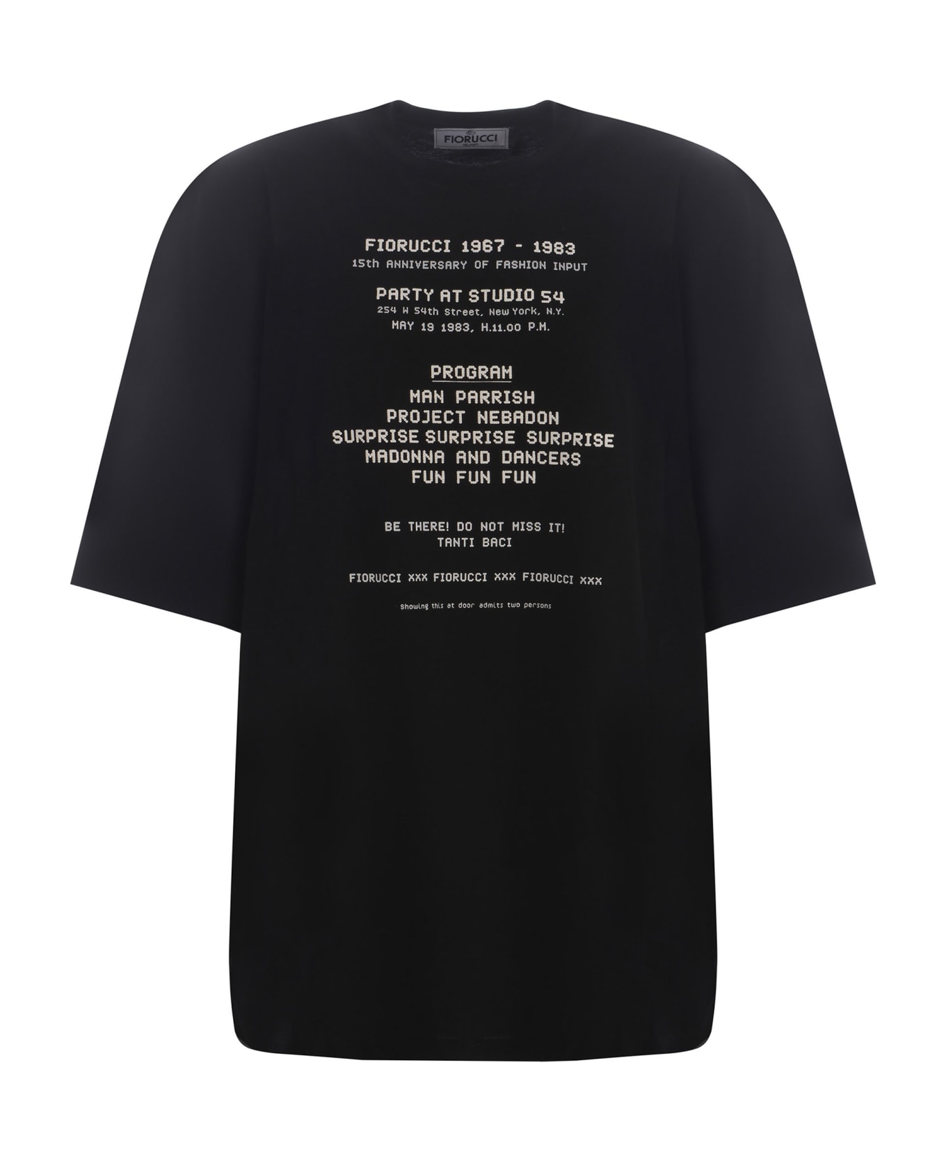 Fiorucci T-shirt Fiorucci "invitation" Made Of Cotton - Nero