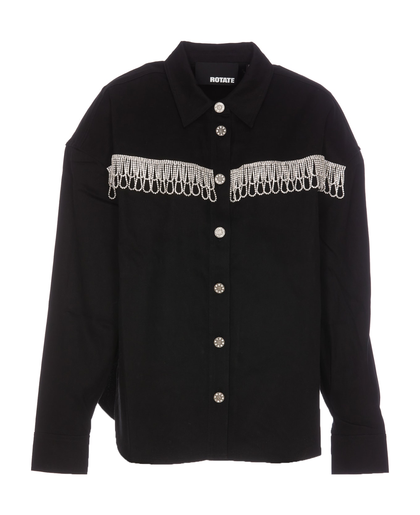 Rotate by Birger Christensen Twill Oversized Jacket - Black シャツ