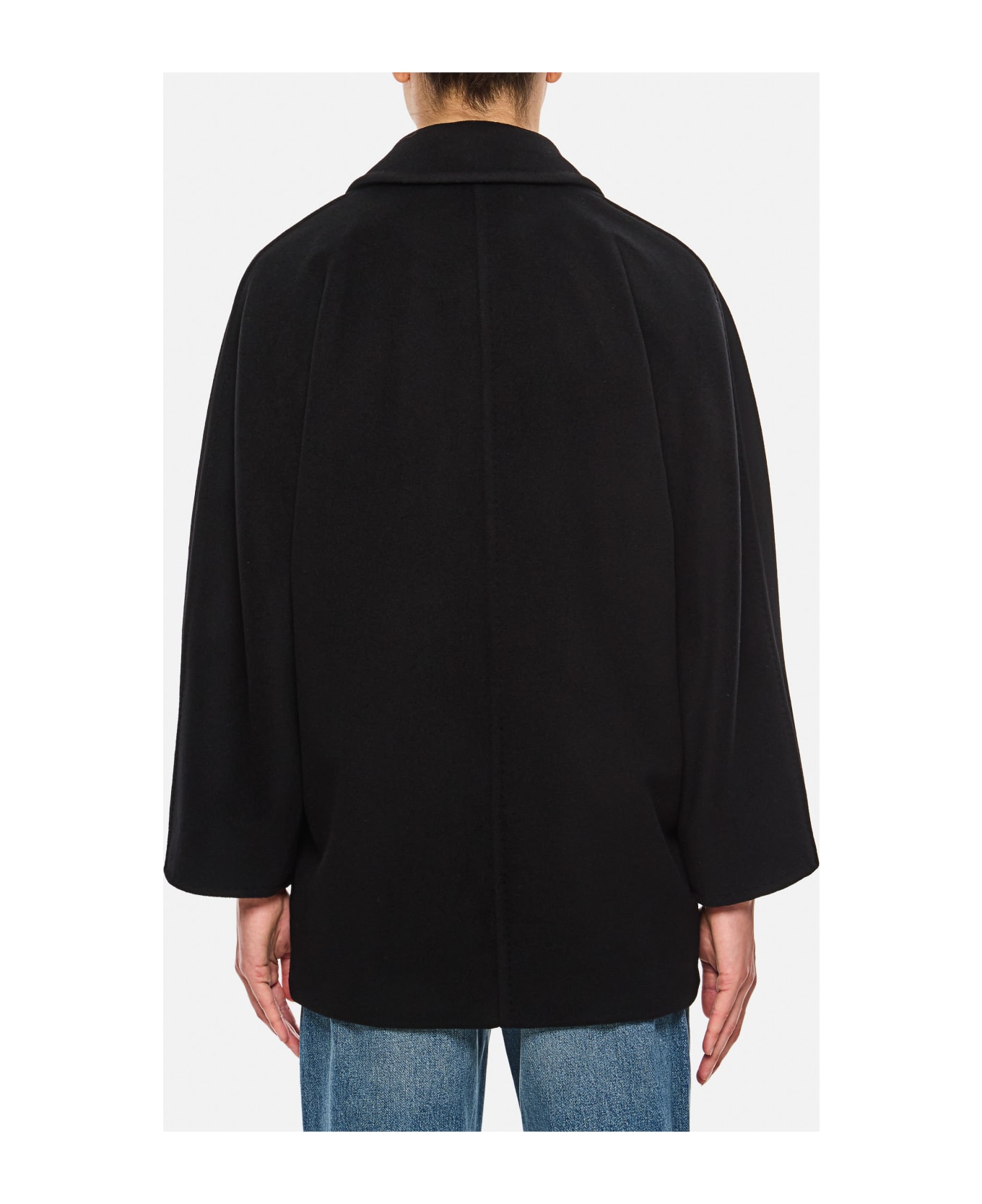 Max Mara Rebus Double Breasted Coat - Black