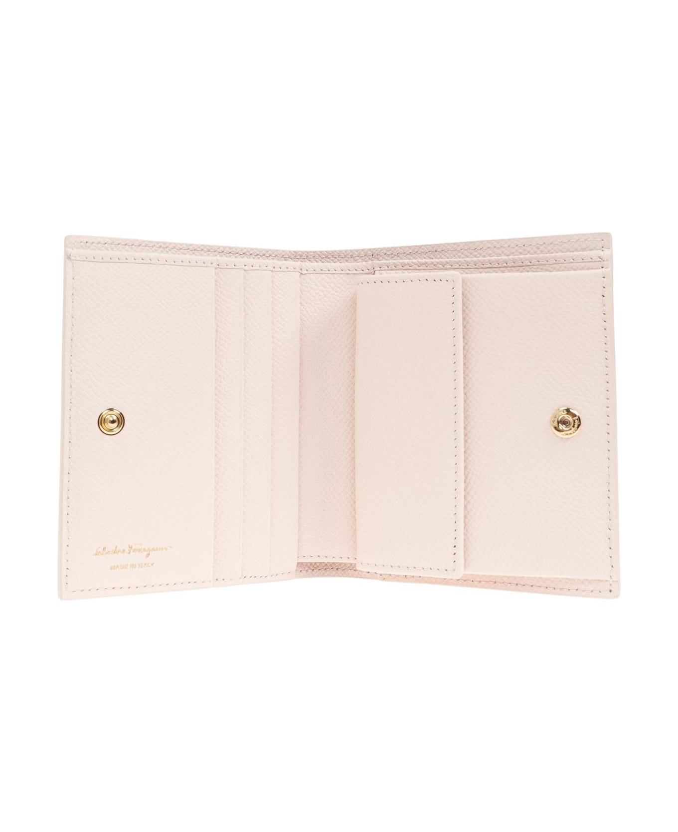 Ferragamo Leather Wallet - CREAM TAN