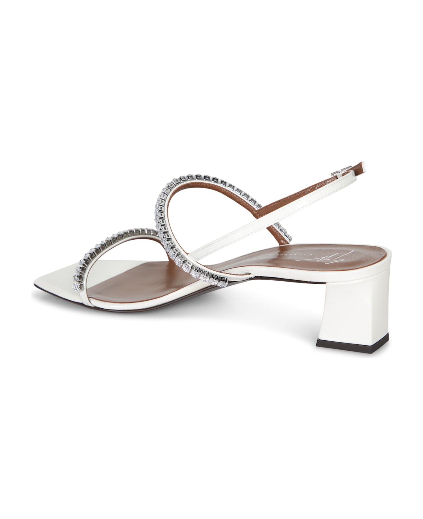 Giuseppe Zanotti White Jewel Heeled Sandals - White
