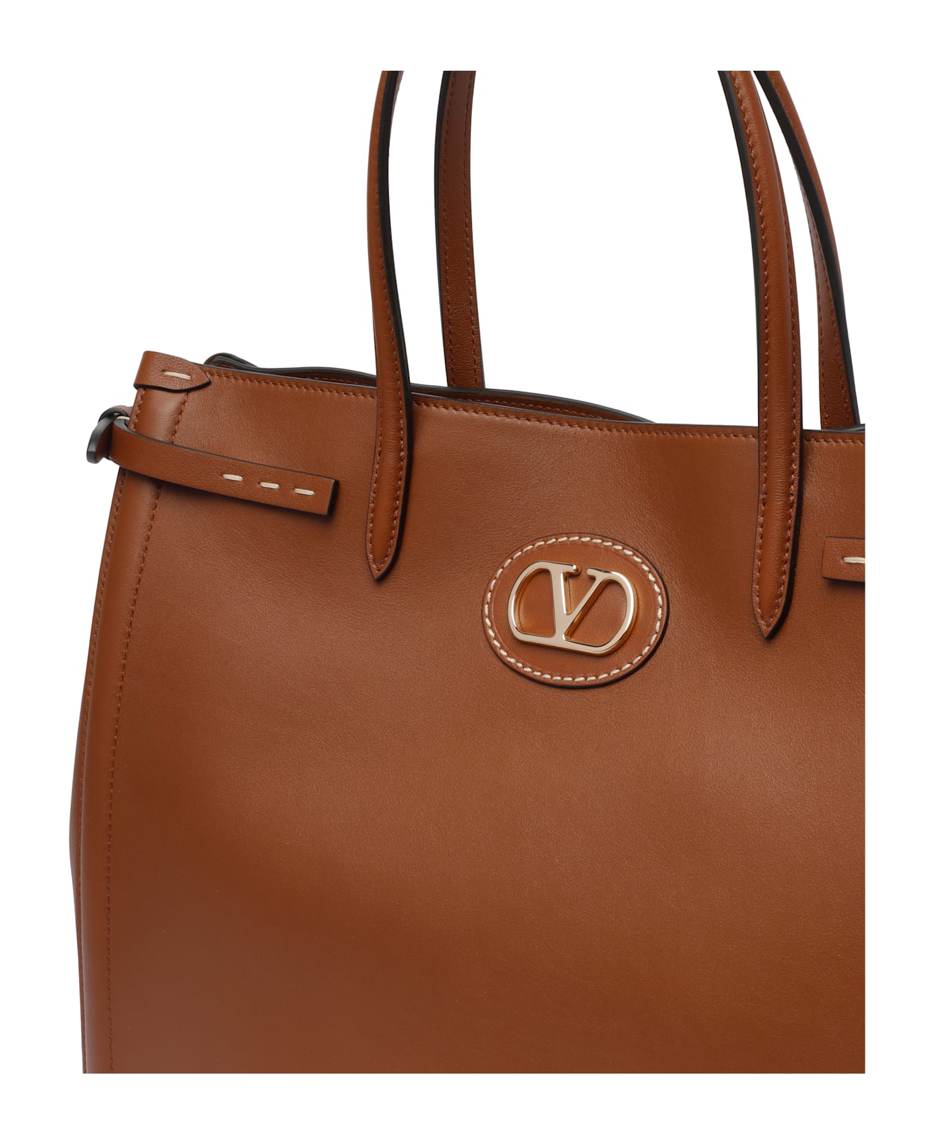 Valentino Garavani Medium Antibes Shopping Bag - Brown