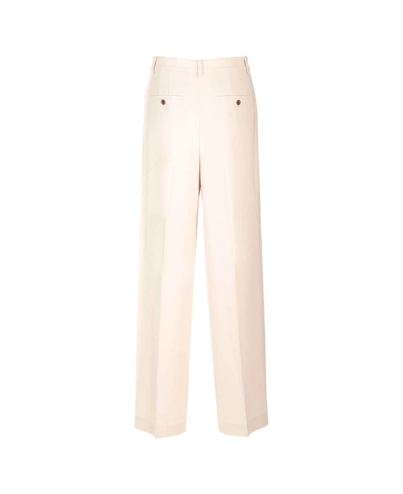 Theory Double Pleated Trousers - Pearl ボトムス
