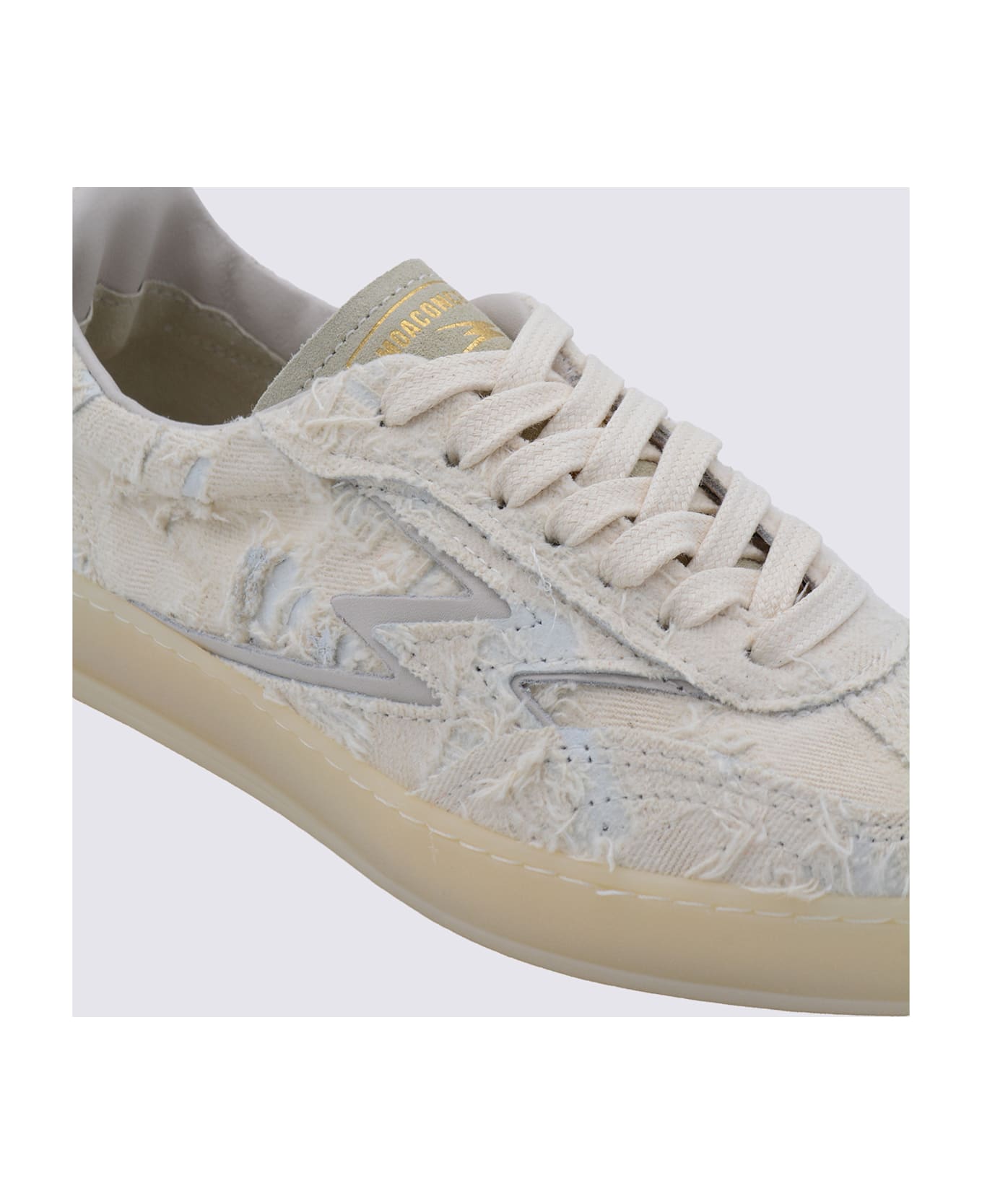 M.O.A. master of arts White Leather Sneakers - Beige