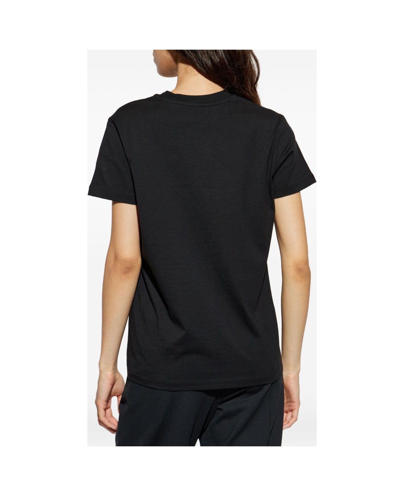 Moncler Logo Cotton T-shirt - Black