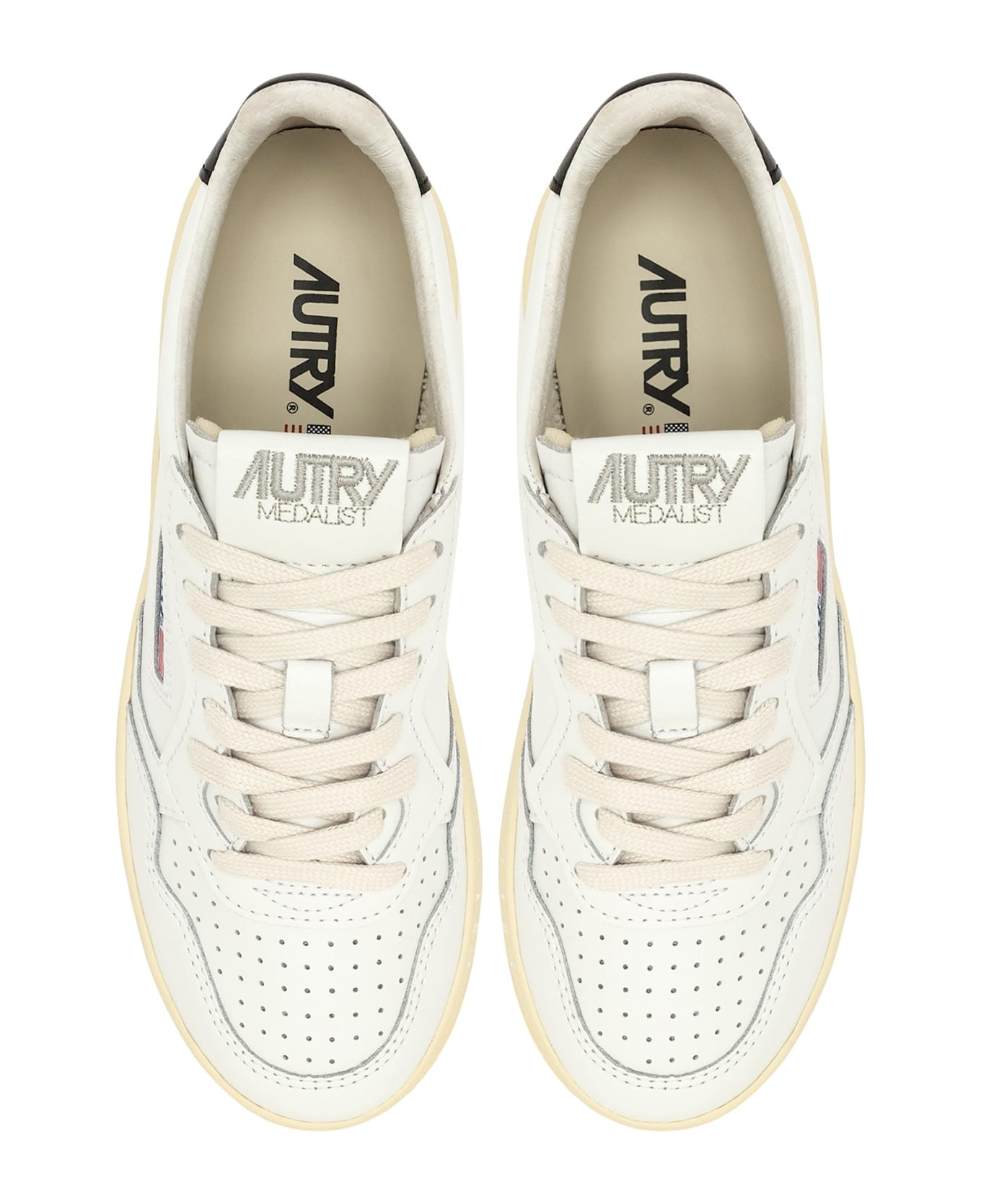 Autry Platform Low Leat Leat - Wht Blk