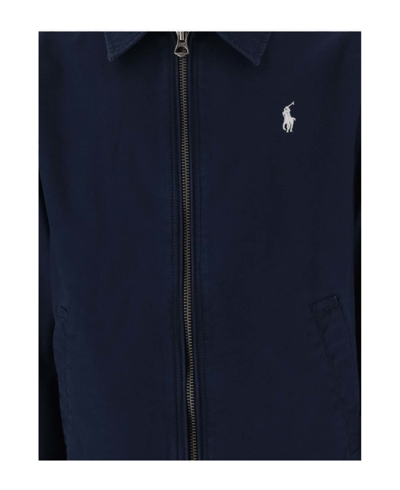 Polo Ralph Lauren Cotton Jacket With Logo - Blue