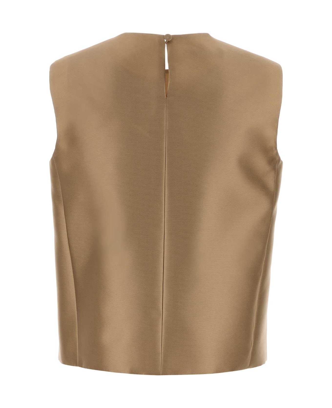 Alberta Ferretti Beige Jacquard Top - BEIGE