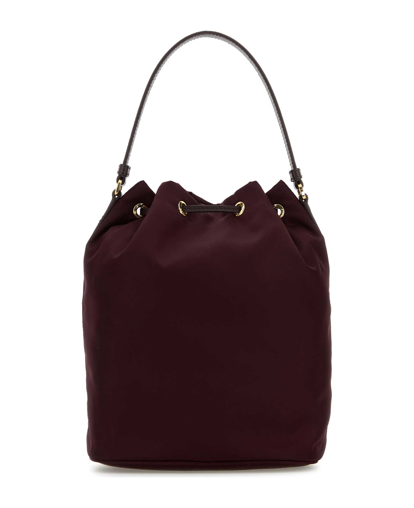 Prada Burgundy Re-nylon Duet Bucket Bag - BORDEAUX